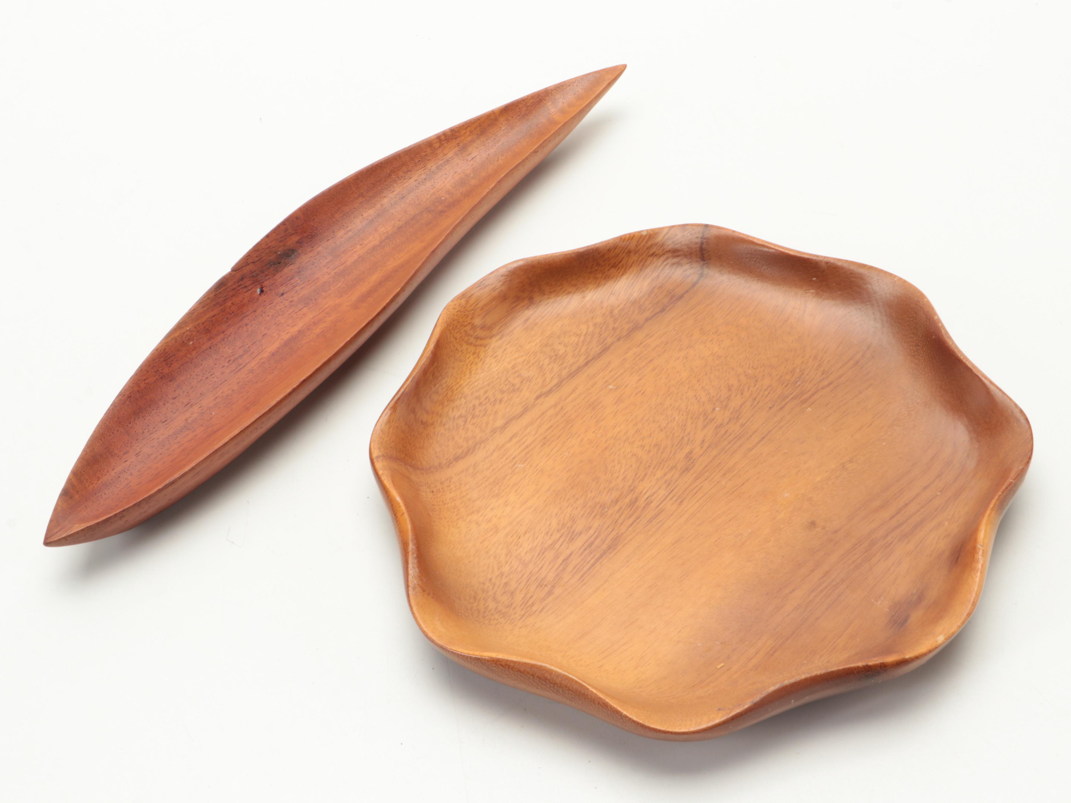 Kalmar Teak Wood Cheese Board with Other Wooden Serveware