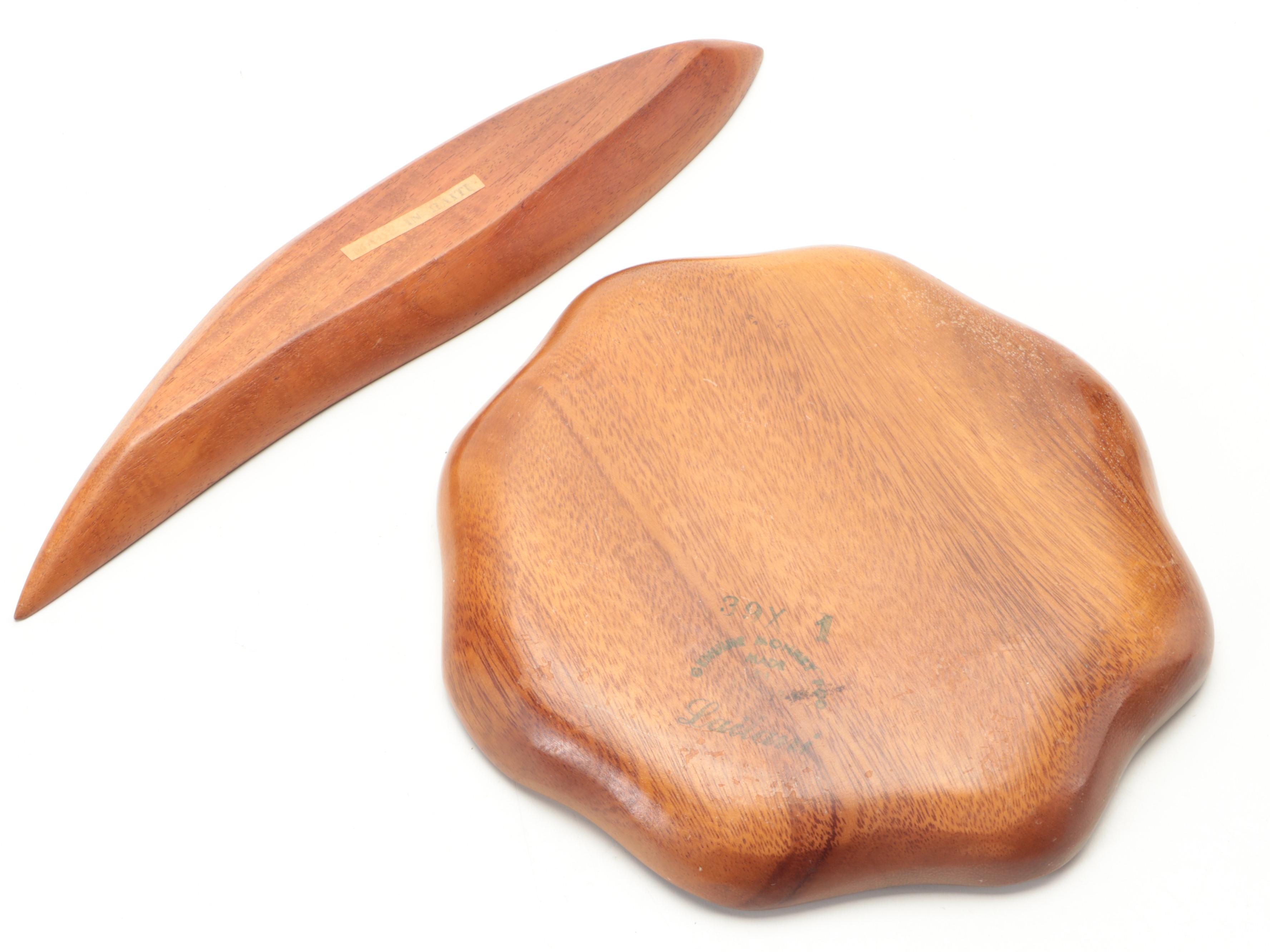 Kalmar Teak Wood Cheese Board with Other Wooden Serveware