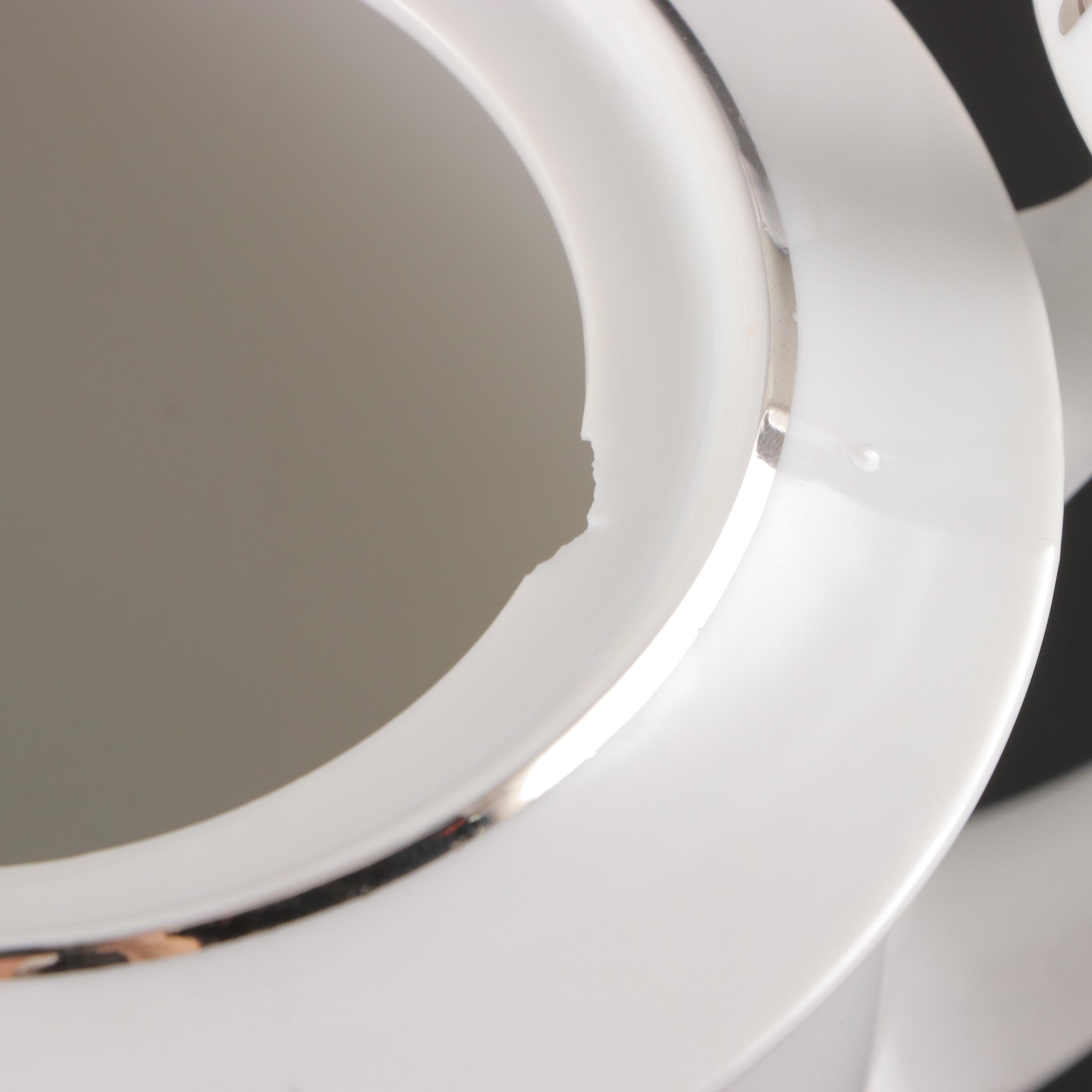 Hakusan Fine China Tea Set and Snack Plates, Mid to Late 20th Century