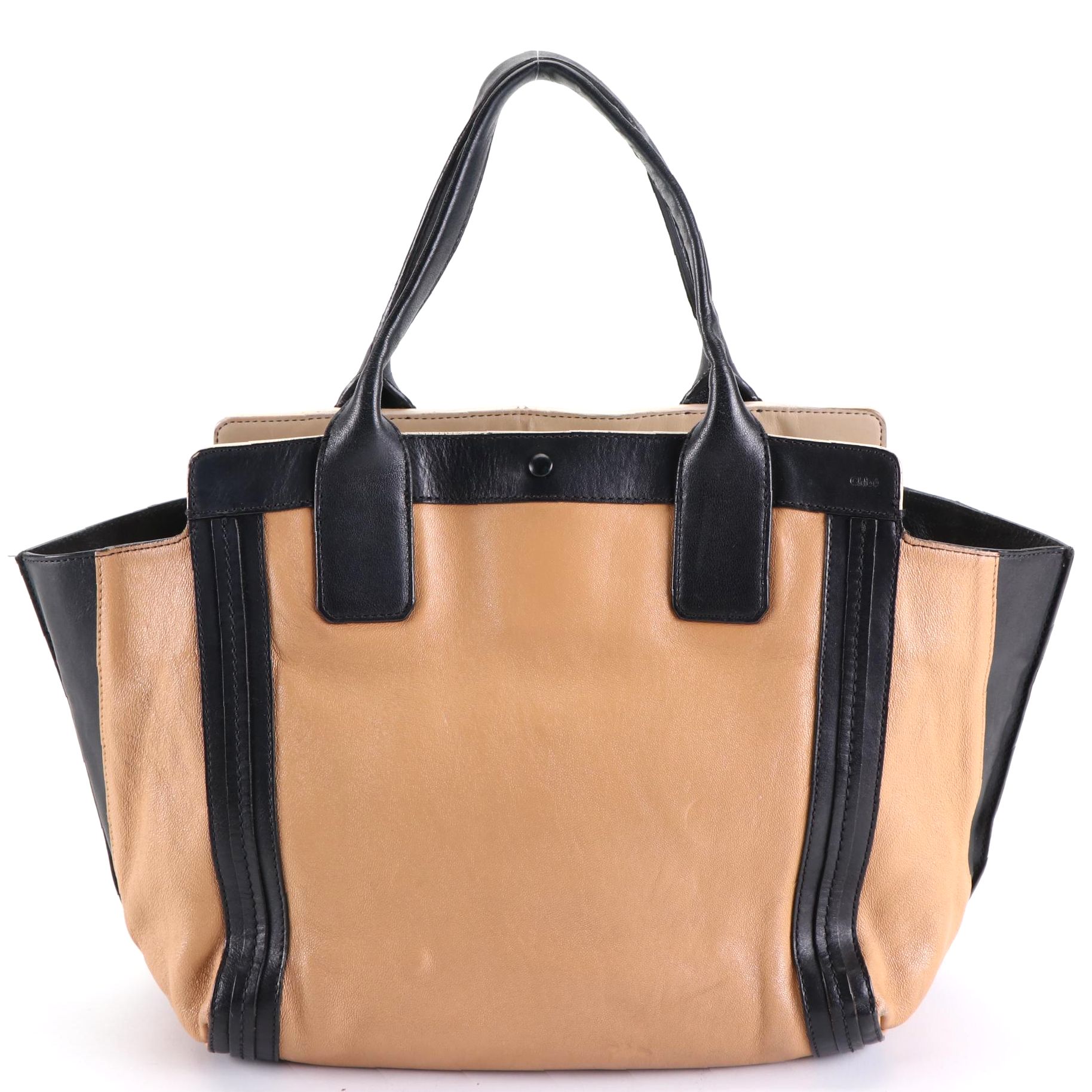 Chloé Alison Tote Bag in Bicolor Goatskin and Calfskin Leather
