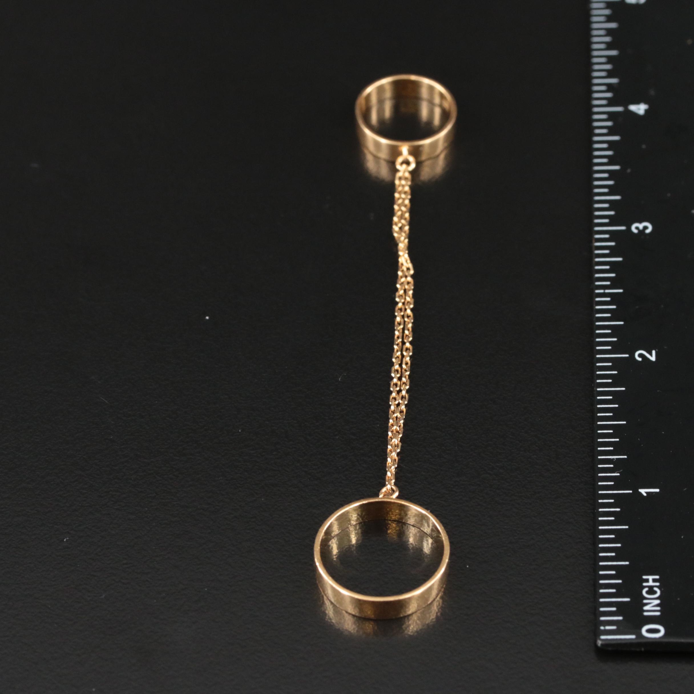 18K Chained Rings