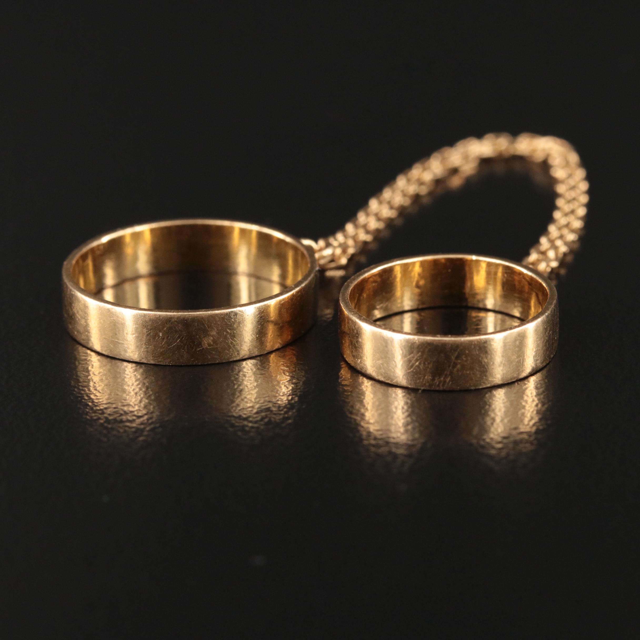 18K Chained Rings