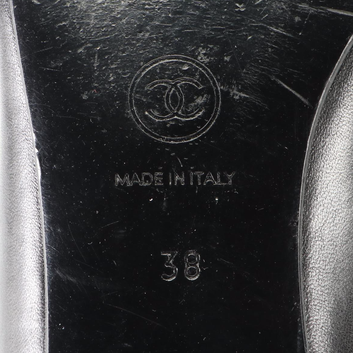 Chanel Metallic Leather Cap Toe Lace Up Pumps