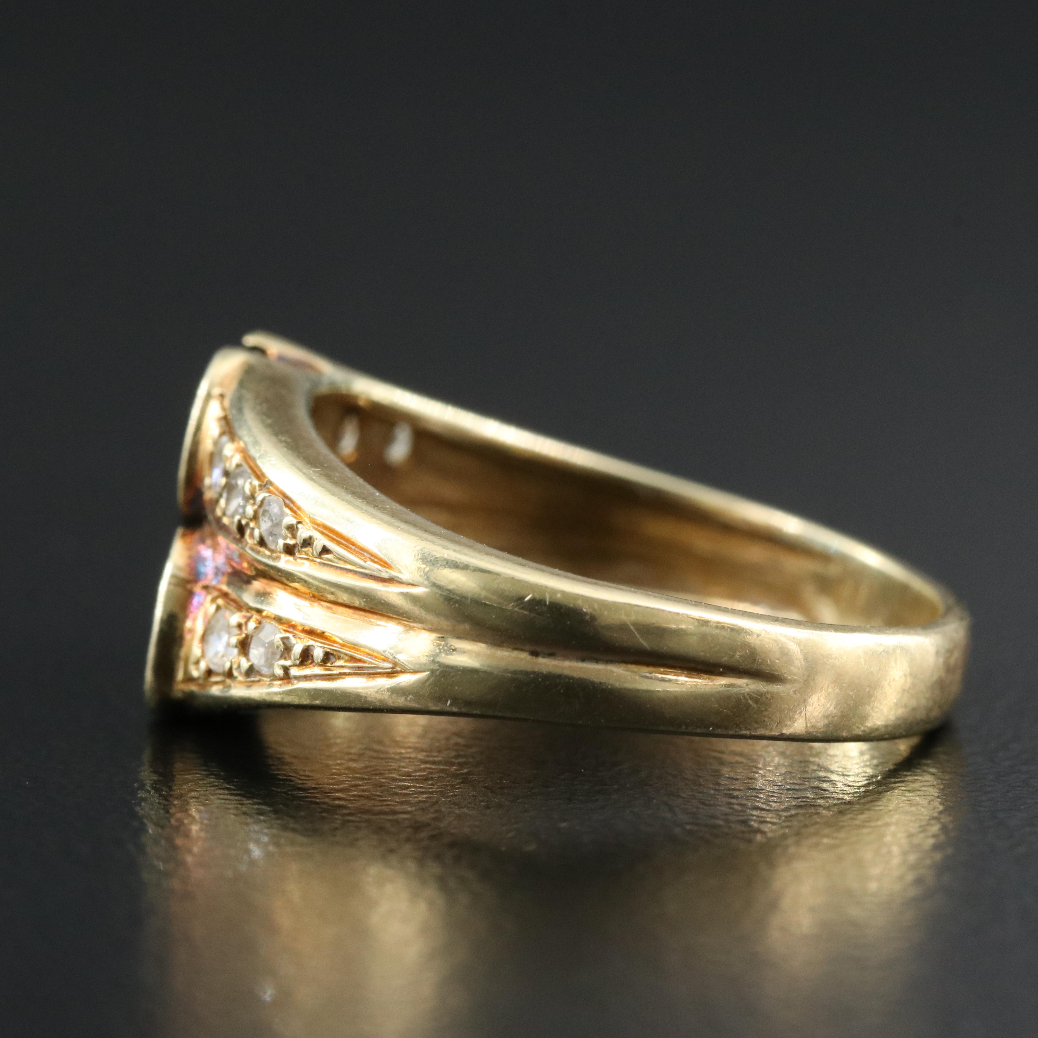 14K Sapphire and Diamond Ring