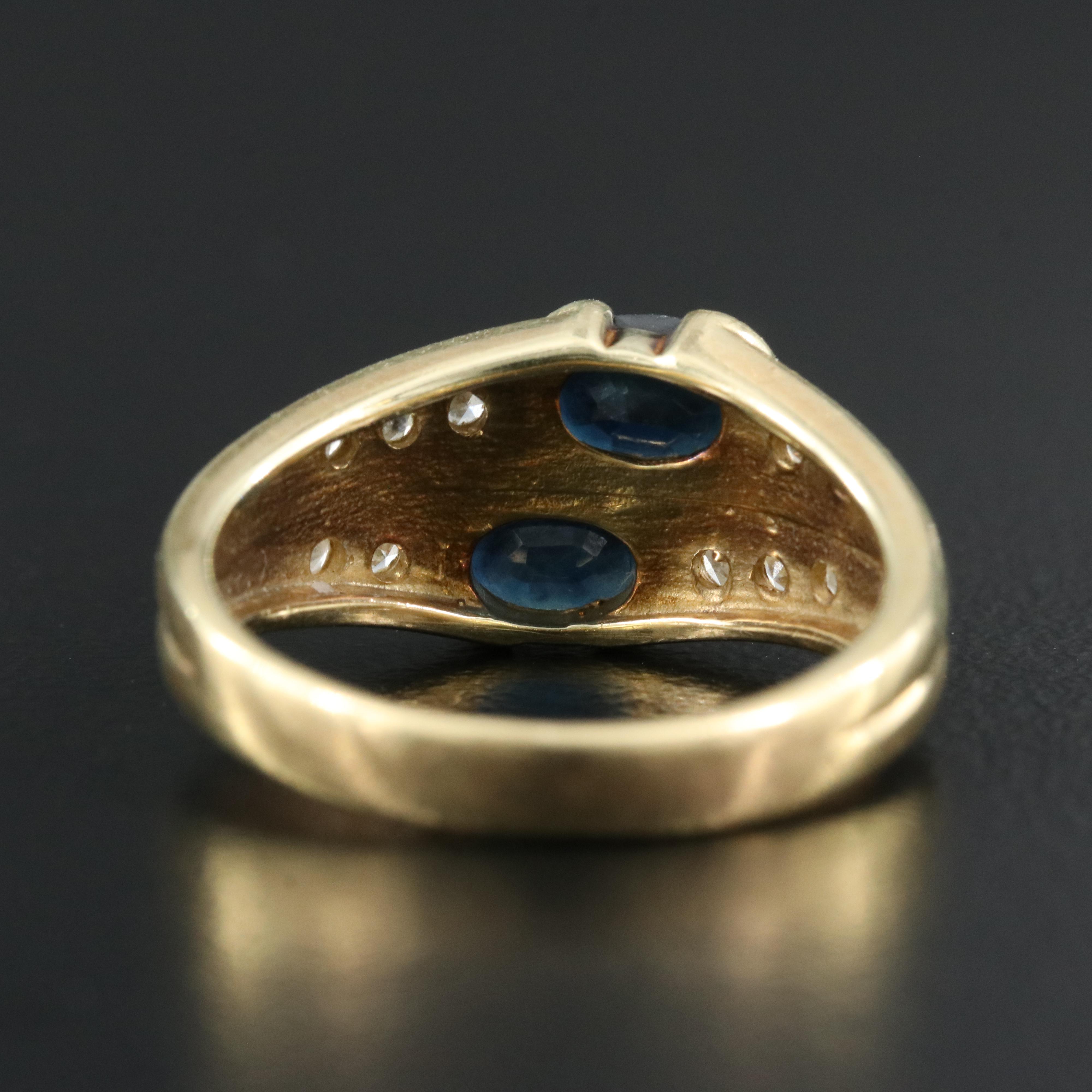 14K Sapphire and Diamond Ring