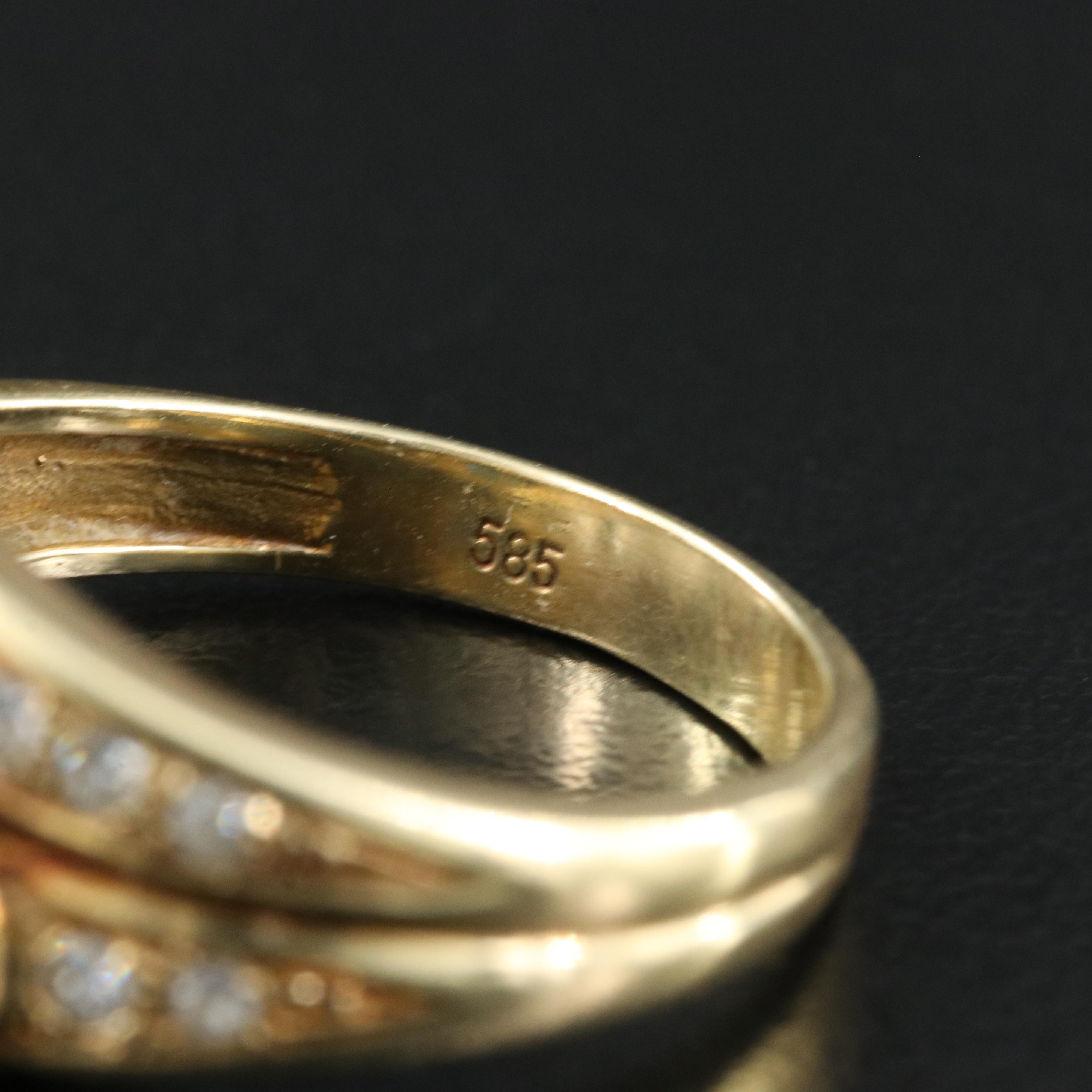 14K Sapphire and Diamond Ring