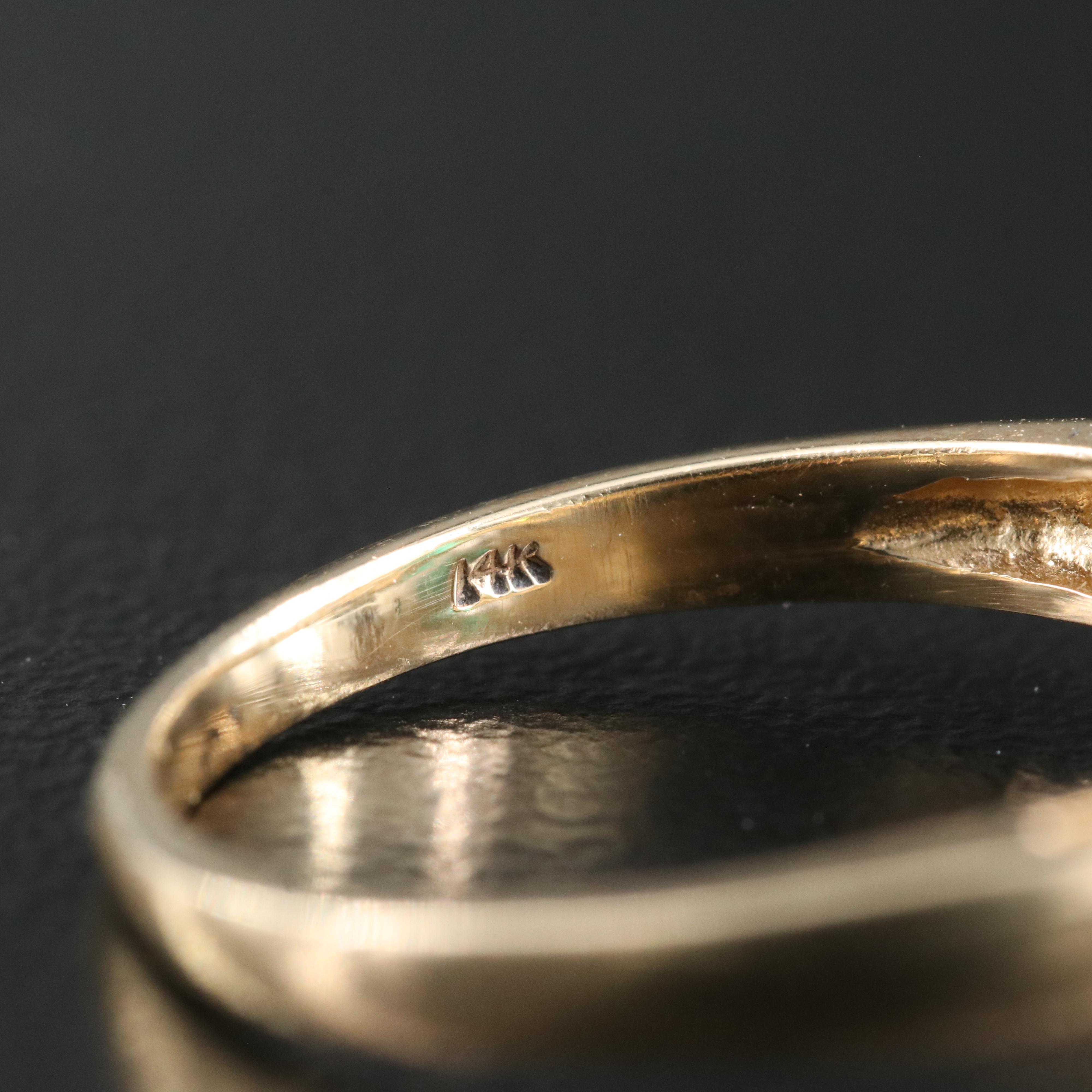 14K 1.31 CT Emerald and Diamond Ring