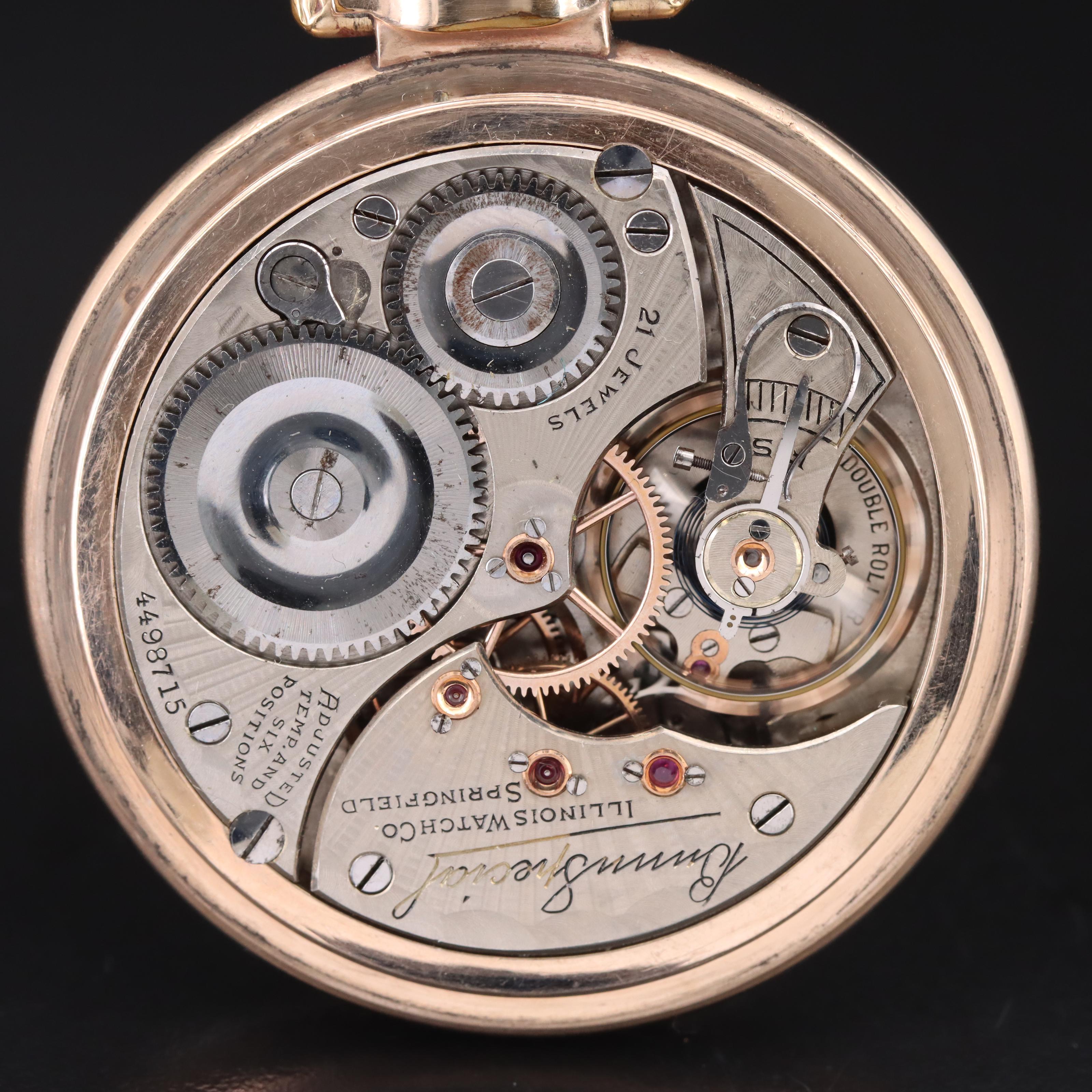 1924 Illinois Railroad Grad Bunn Special Pocket Watch