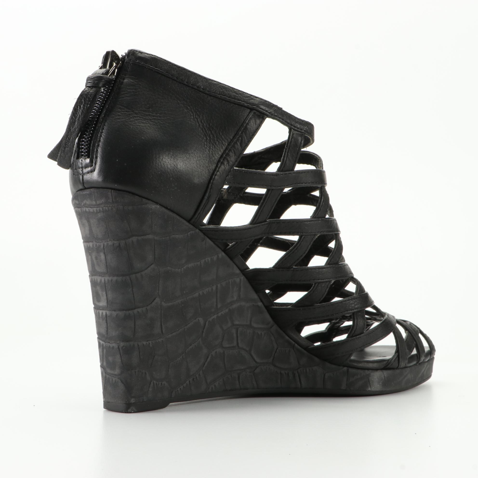 BCBG Max Azria Ma-Noreen Strap Wedge and Hinge Gladiator Strap Wedge