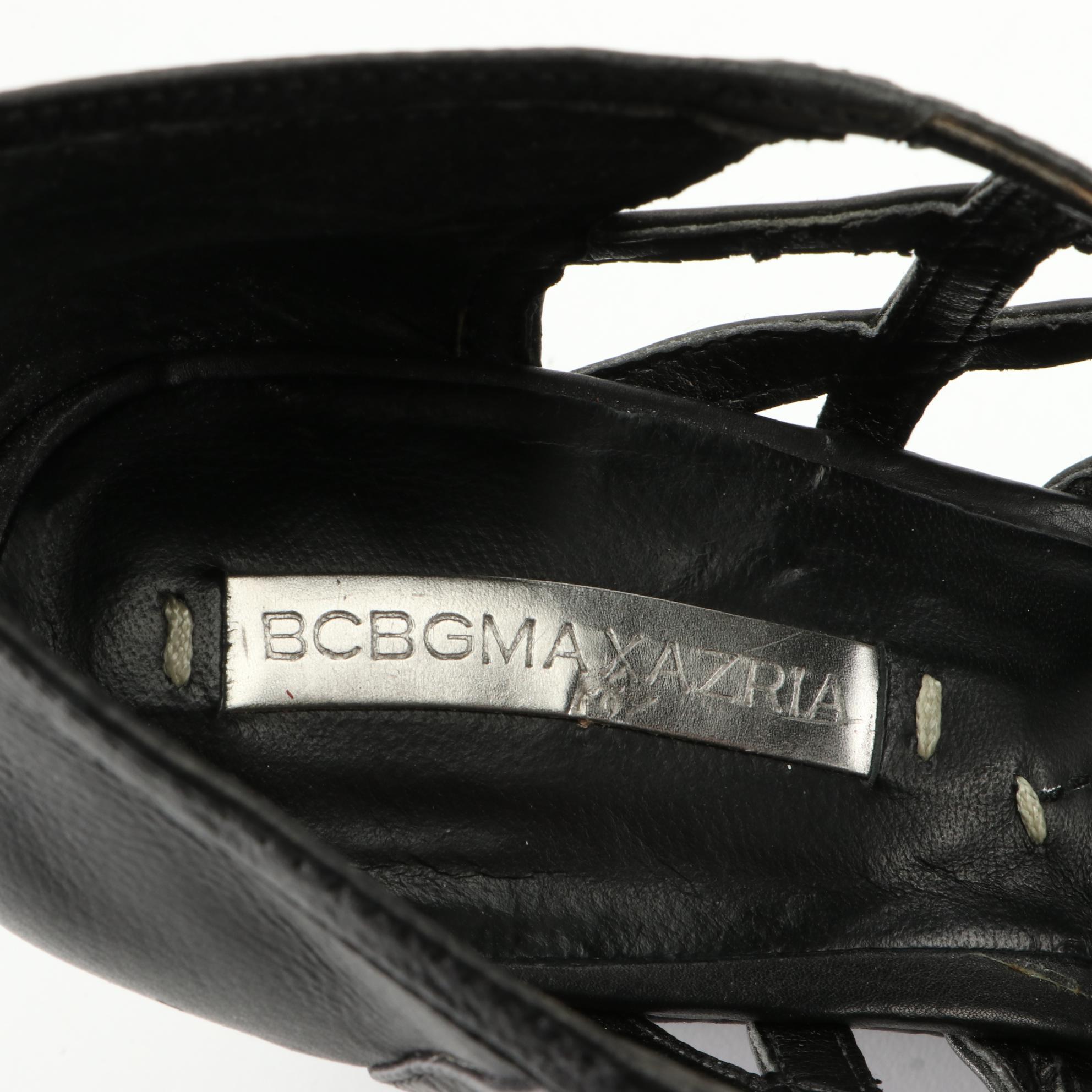 BCBG Max Azria Ma-Noreen Strap Wedge and Hinge Gladiator Strap Wedge