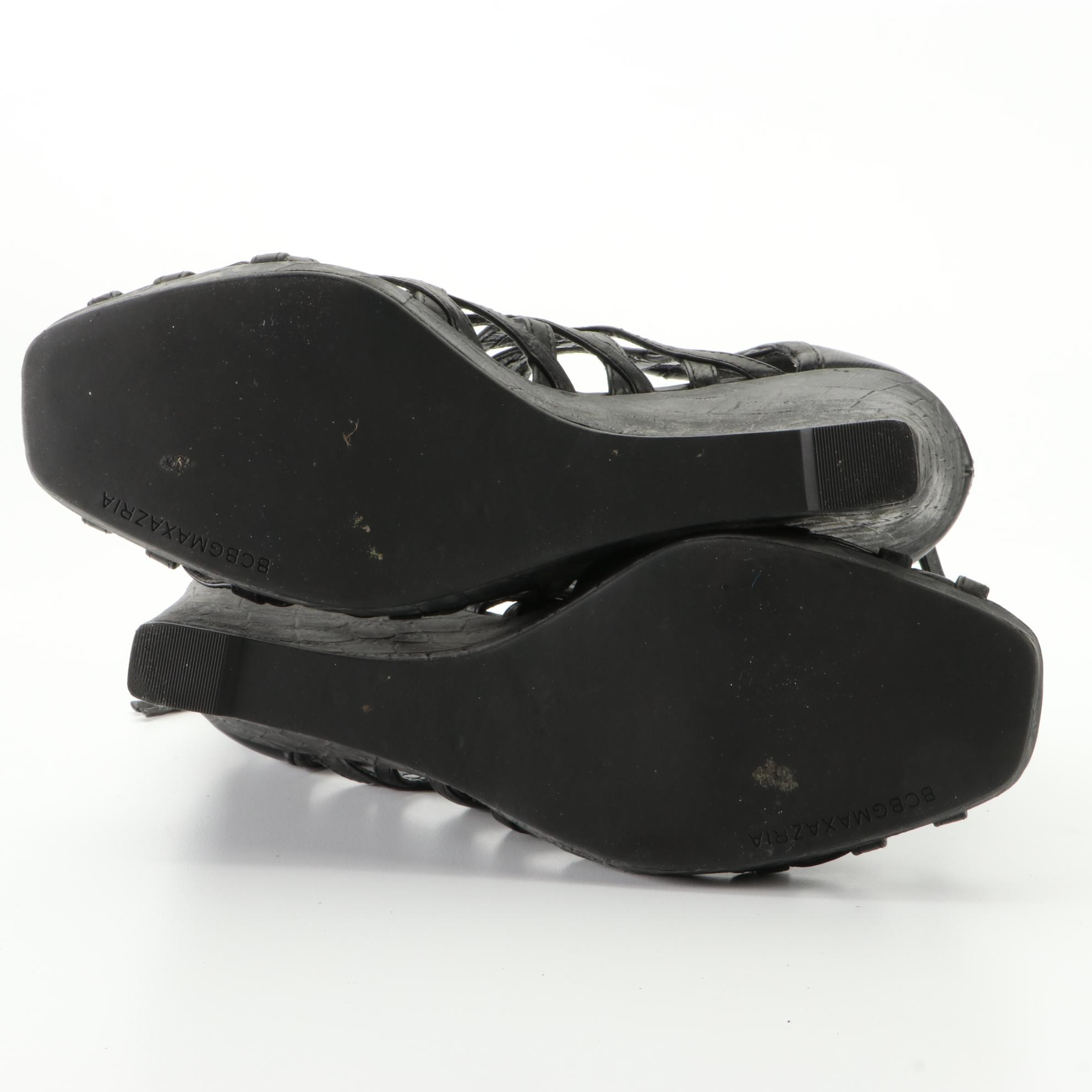 BCBG Max Azria Ma-Noreen Strap Wedge and Hinge Gladiator Strap Wedge