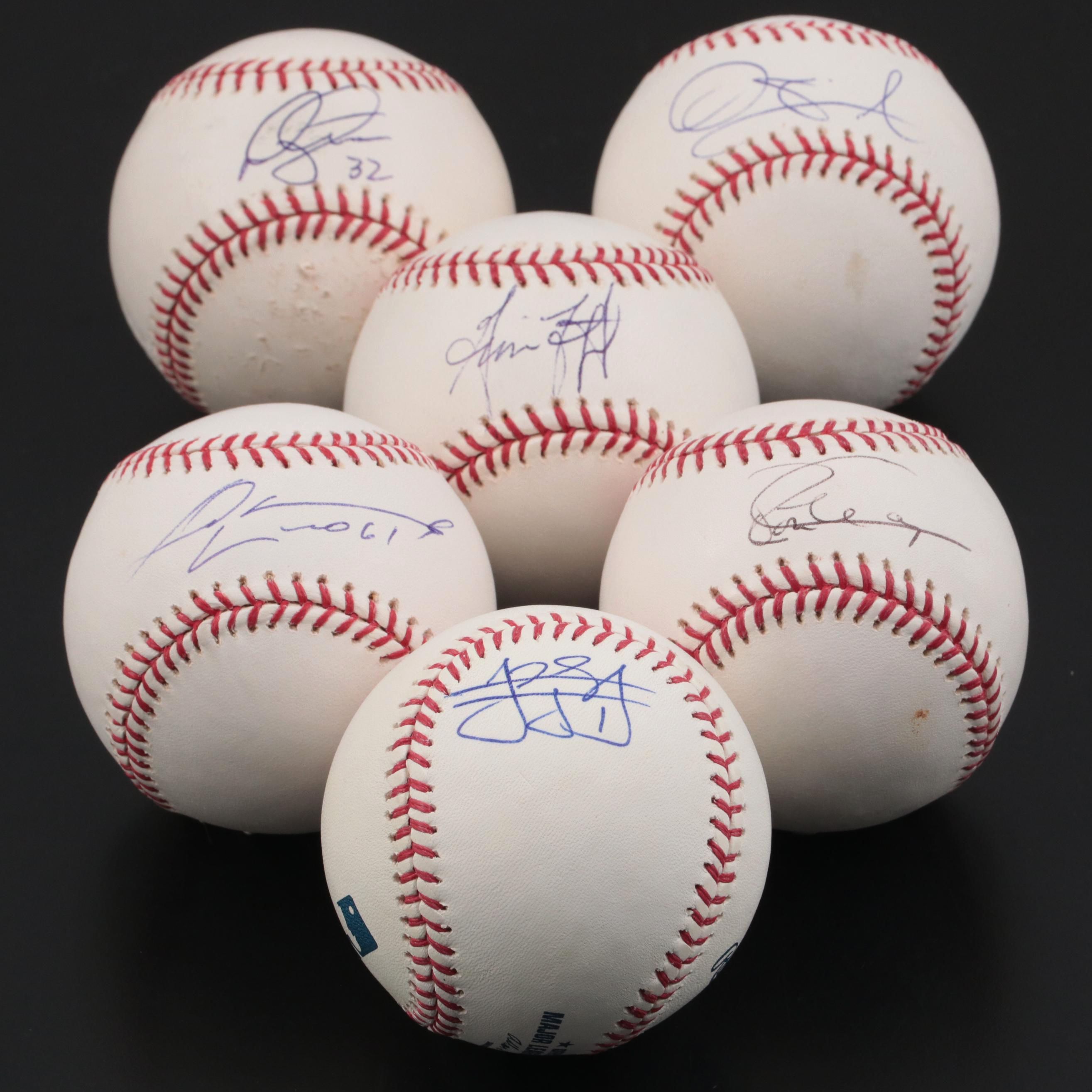 ATL Braves Garcia, Mahay, Hampton, Floyd, Schafer and Hernandez Signed Baseballs