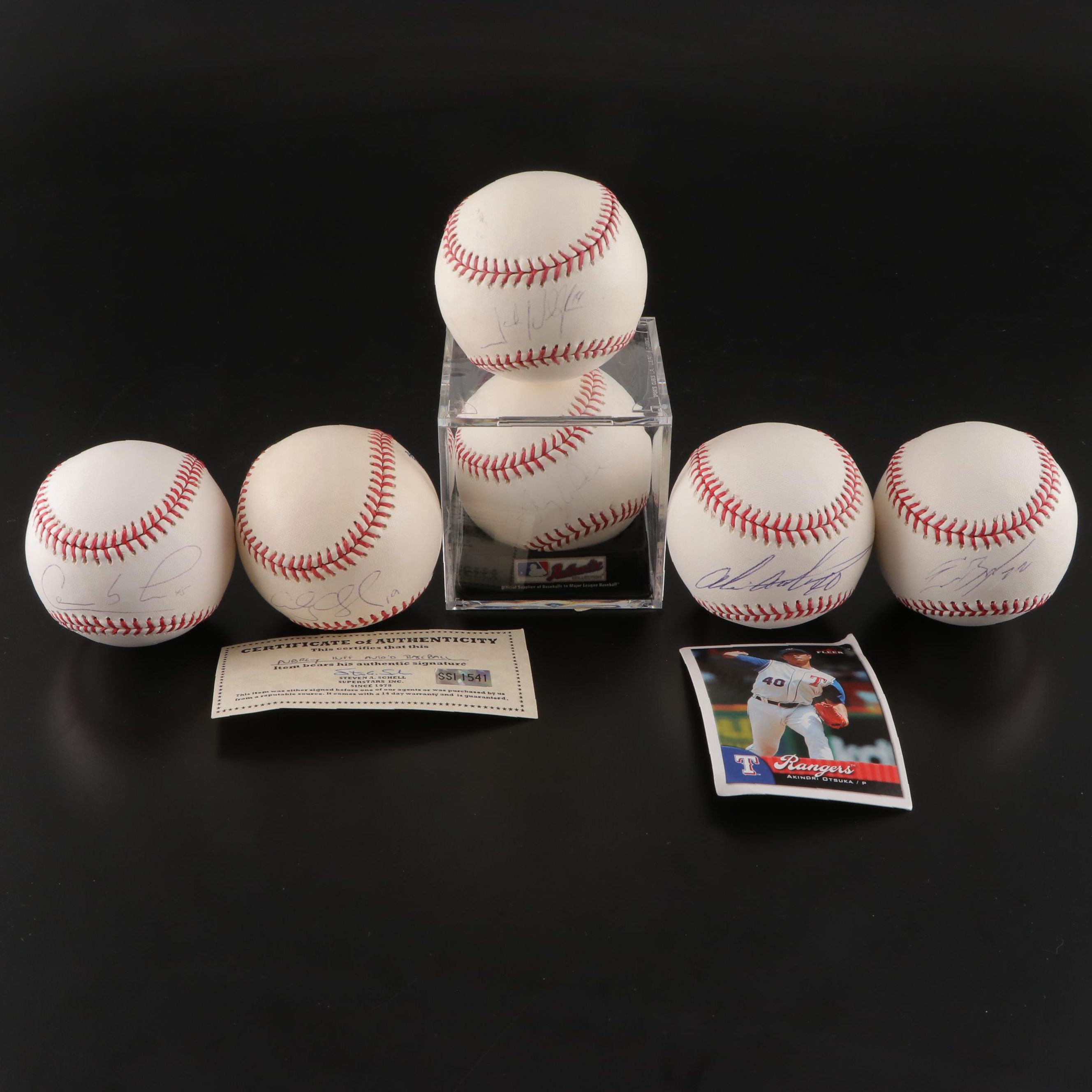 La Russa, Lee, Huff, Byrnes, Willingham and Otsuka Signed Rawlings Baseballs
