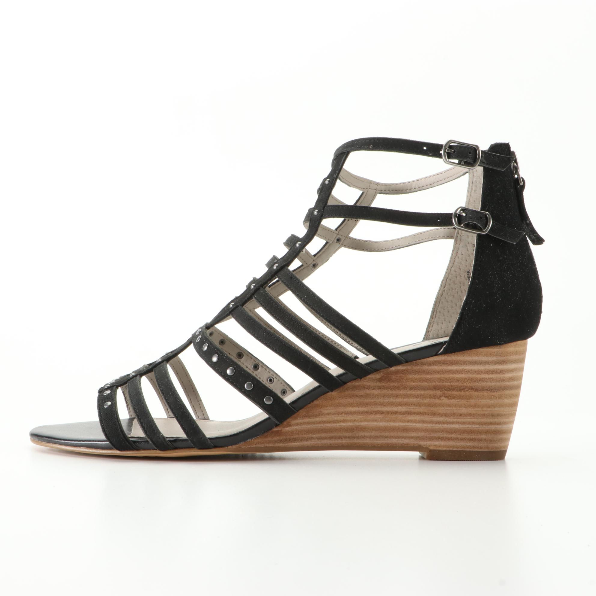 BCBG Max Azria Ma-Noreen Strap Wedge and Hinge Gladiator Strap Wedge