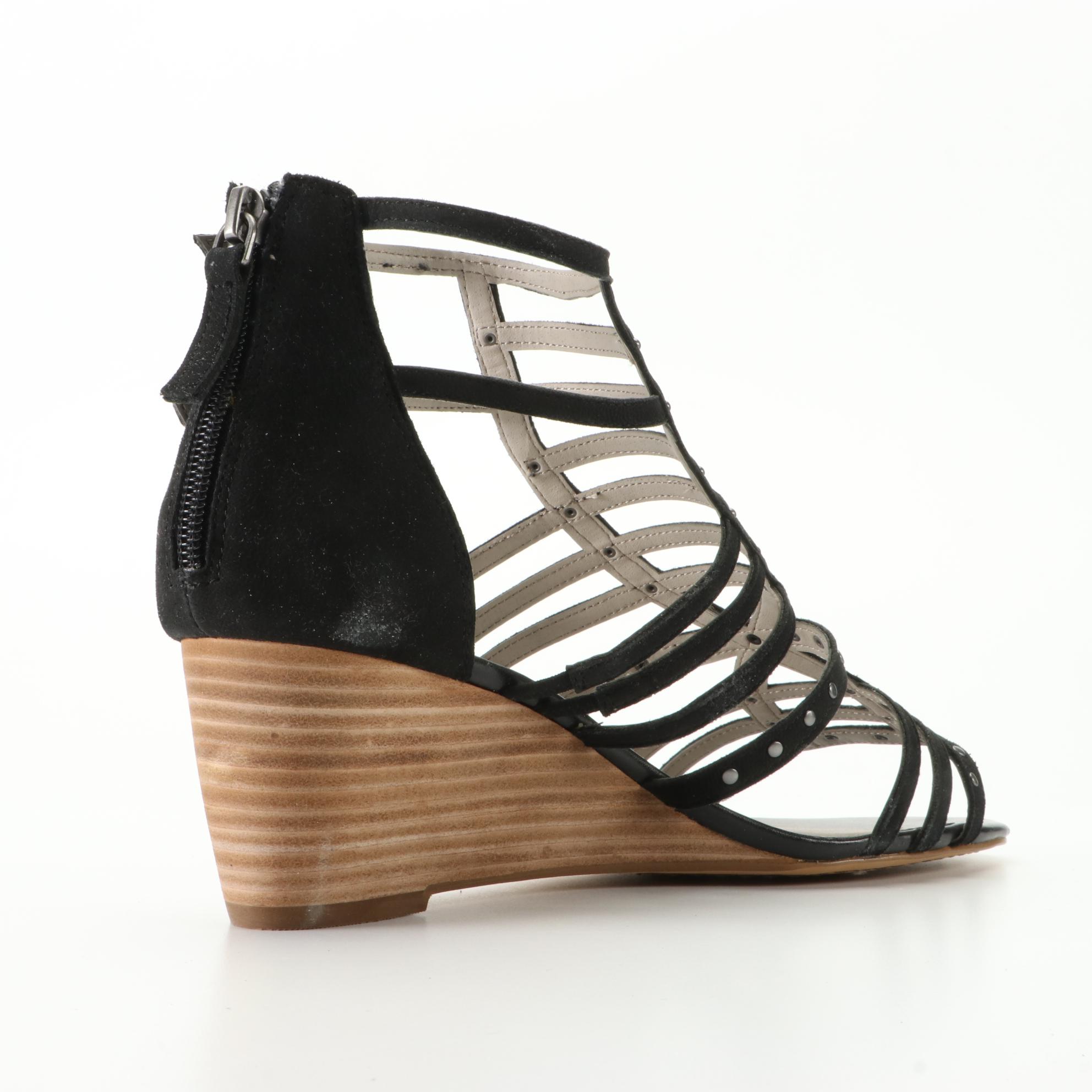 BCBG Max Azria Ma-Noreen Strap Wedge and Hinge Gladiator Strap Wedge