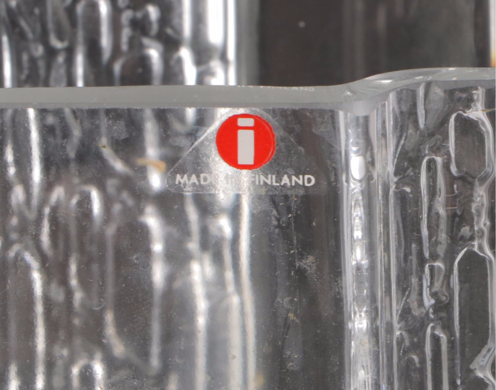 Iittala Finnish Art Glass Vase and Other Crystal Bowl, Mid to Late 20th Century