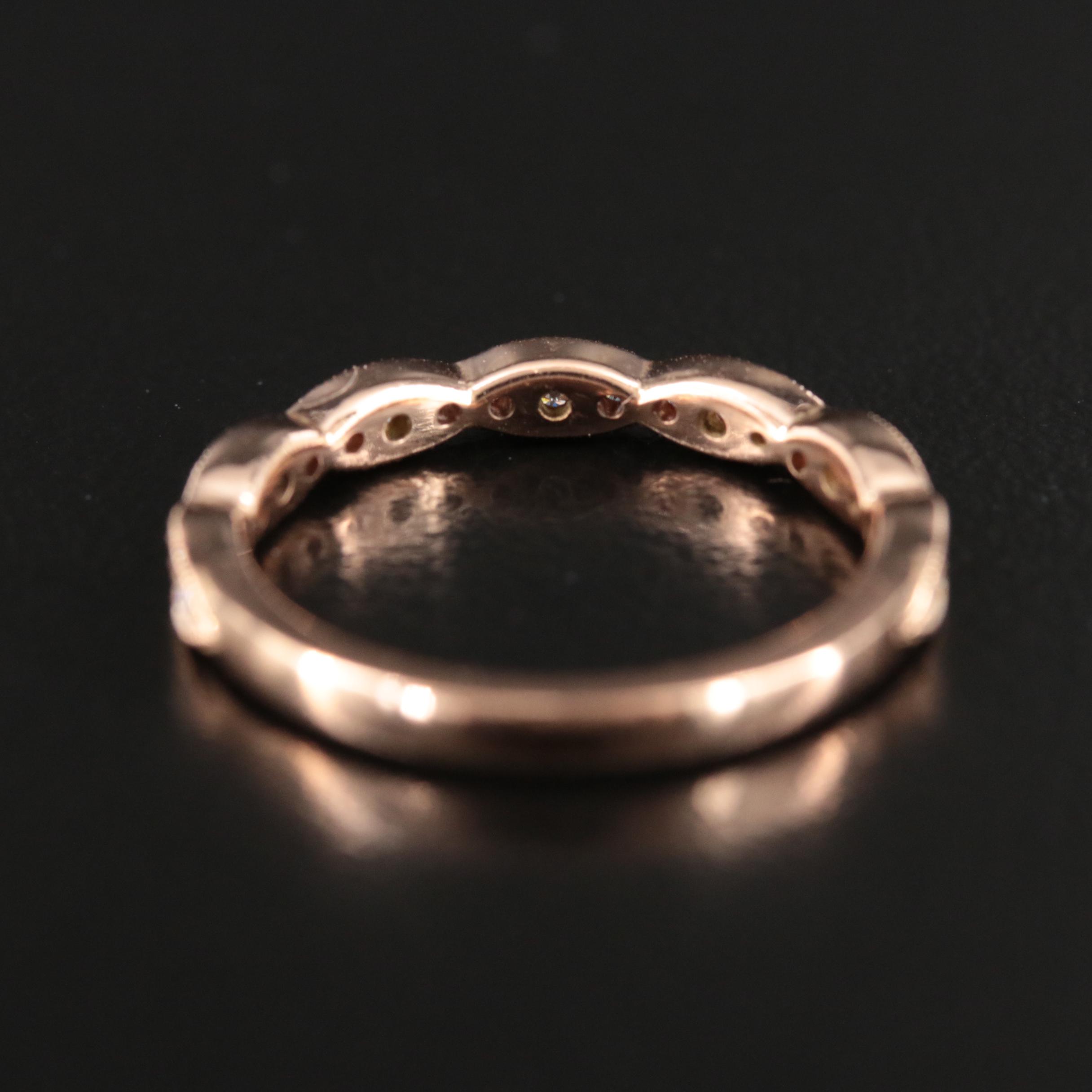 14K Rose Gold CTW Diamond Band