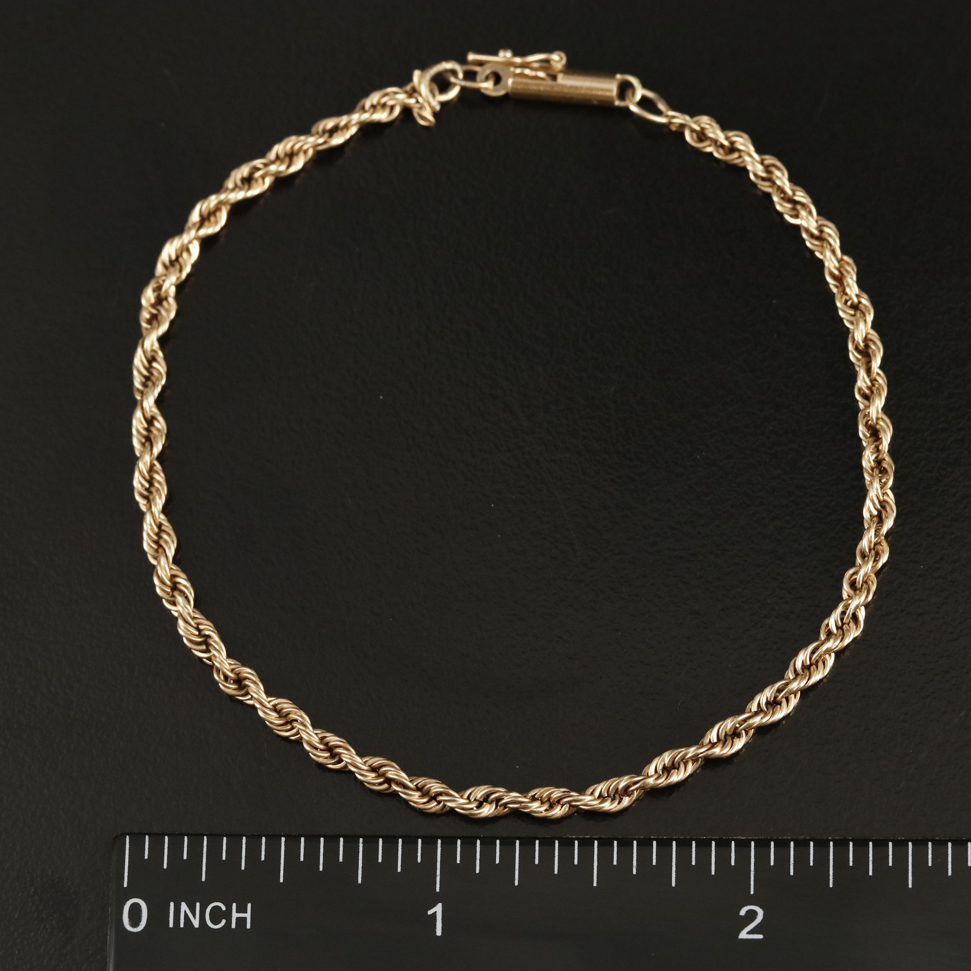 14K Braided Rope Bracelet