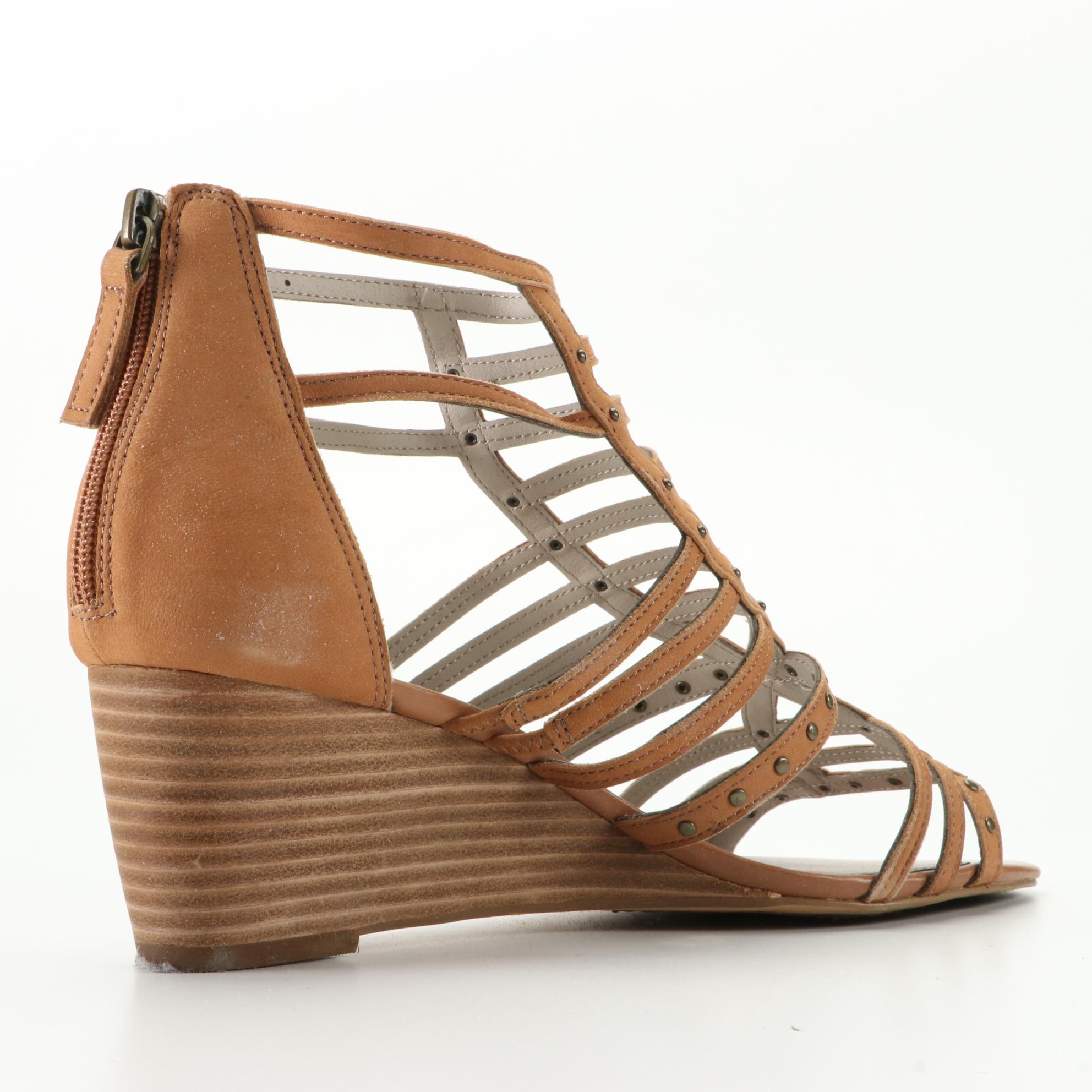 Enzo Angiolino Earennes Strap Sandals and Hinge Gladiator Wedges