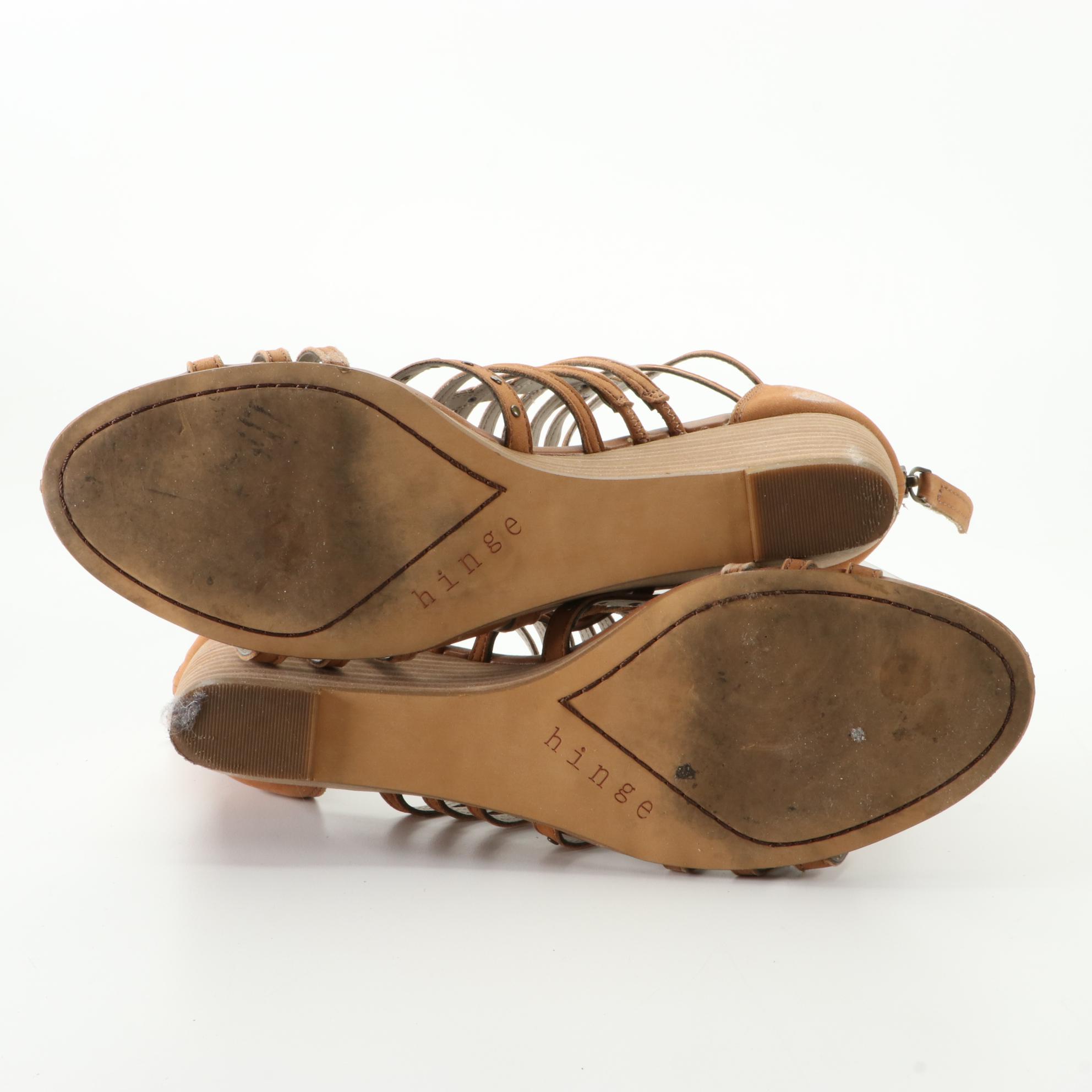 Enzo Angiolino Earennes Strap Sandals and Hinge Gladiator Wedges