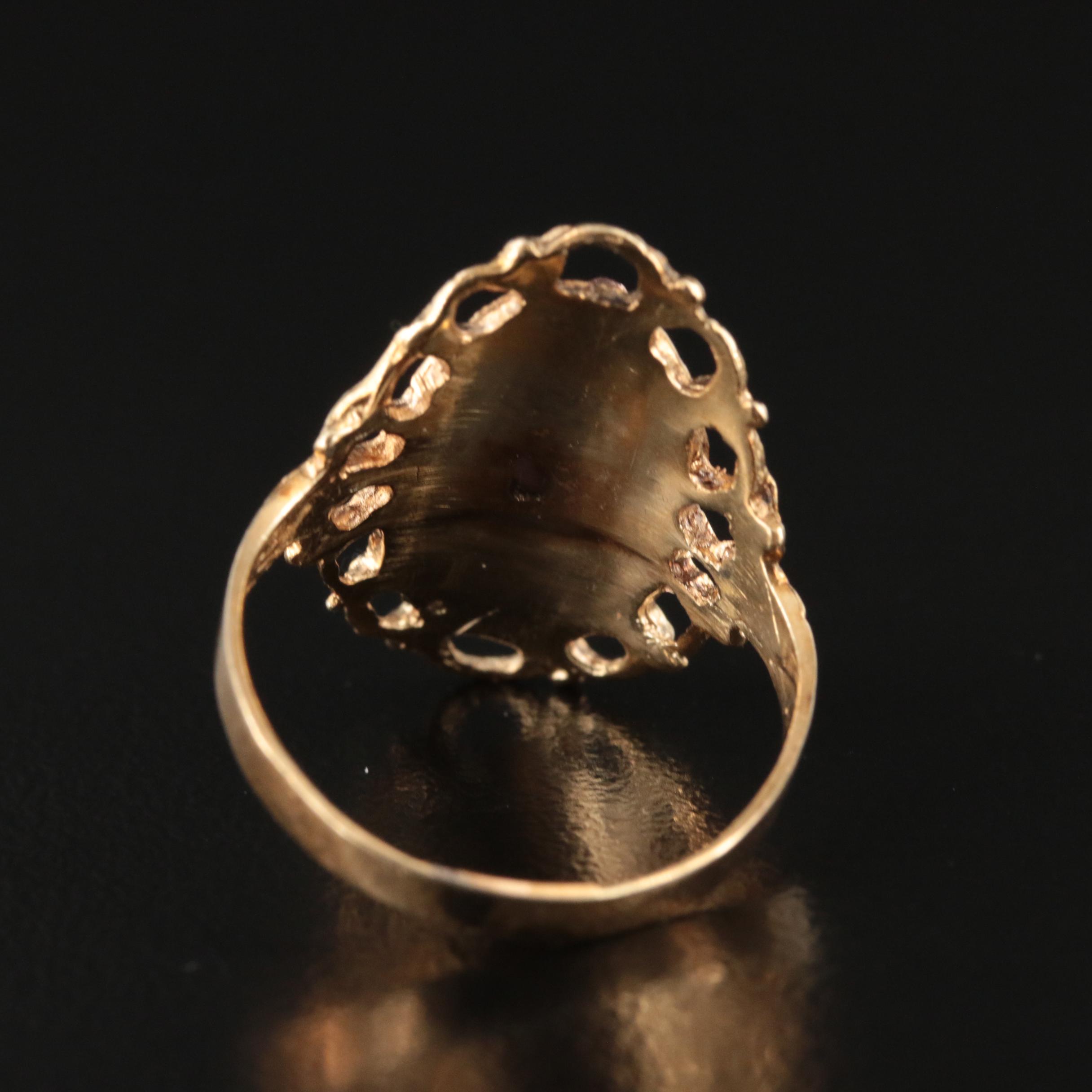 14K Rose Gold Religious Ring