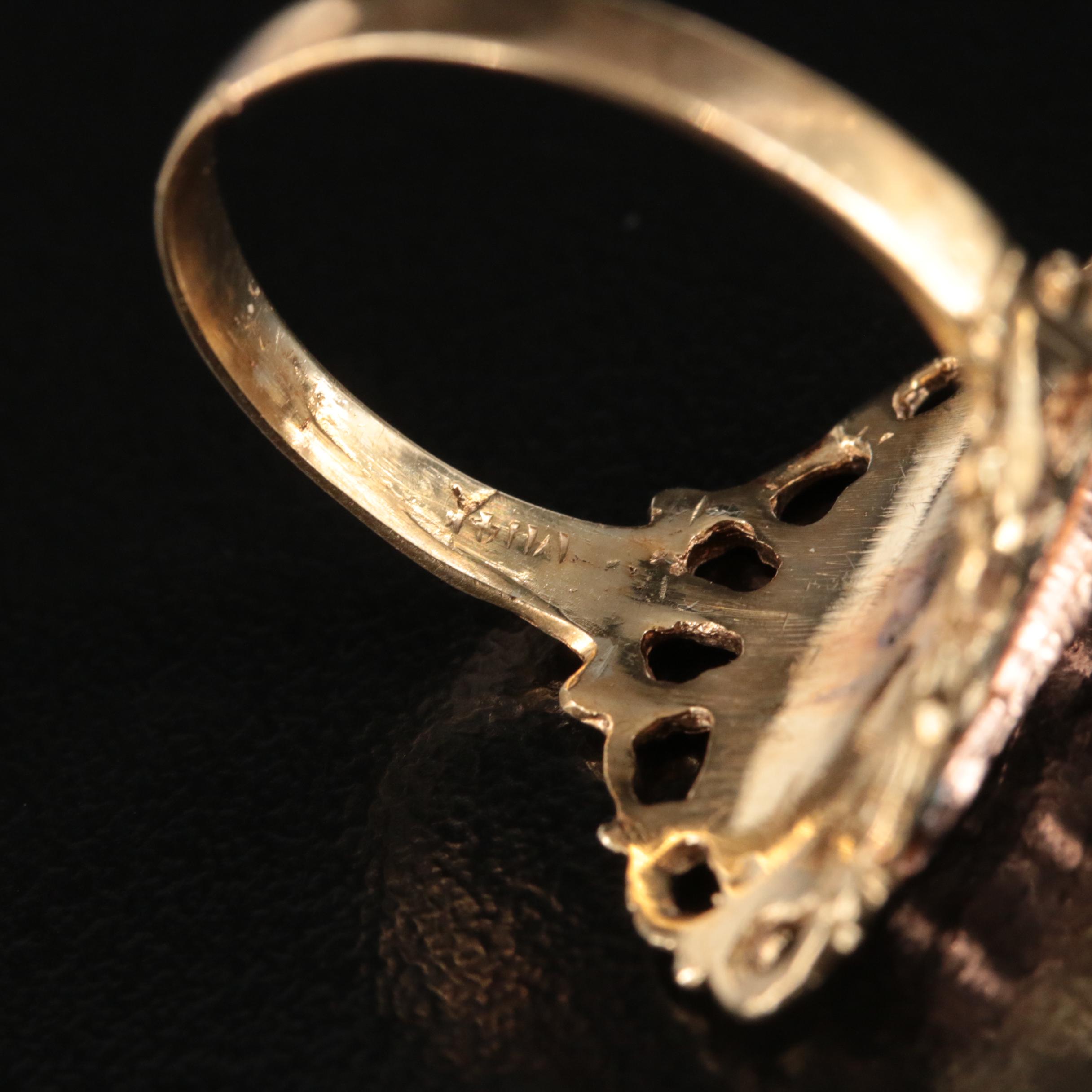 14K Rose Gold Religious Ring