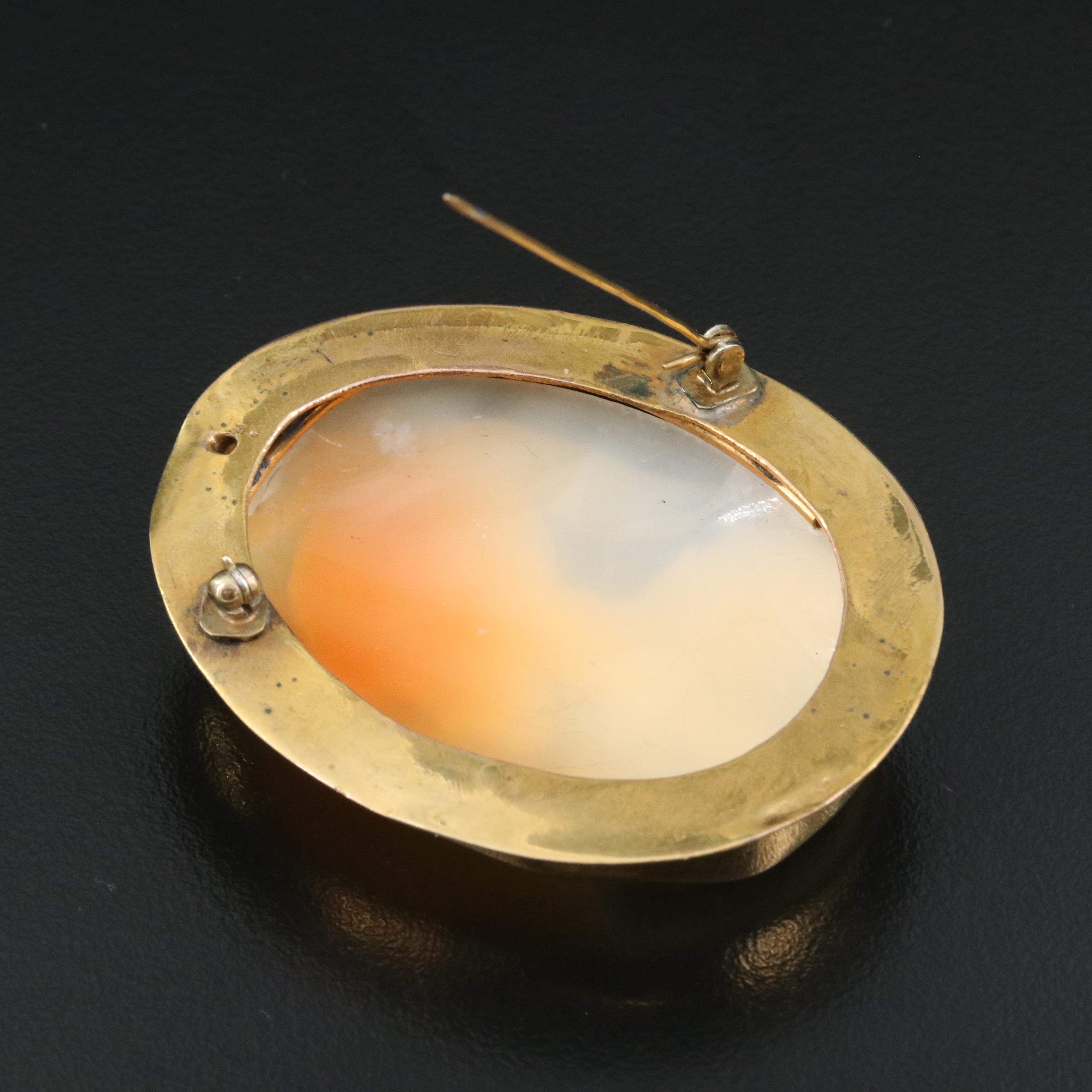 Victorian "Athena" Shell Cameo Brooch