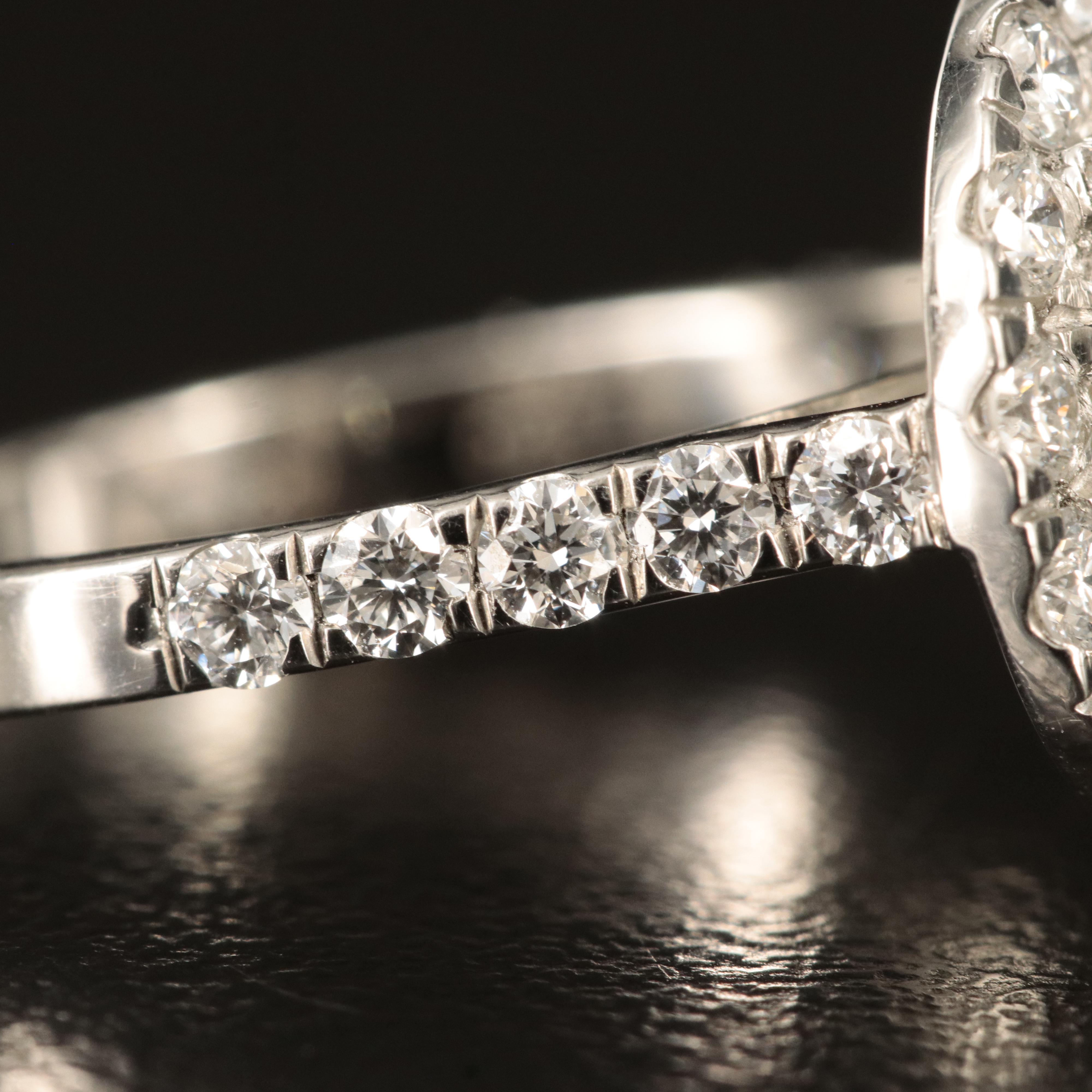 Platinum 3.10 CTW Lab Grown Diamond Halo Ring with IGI Report