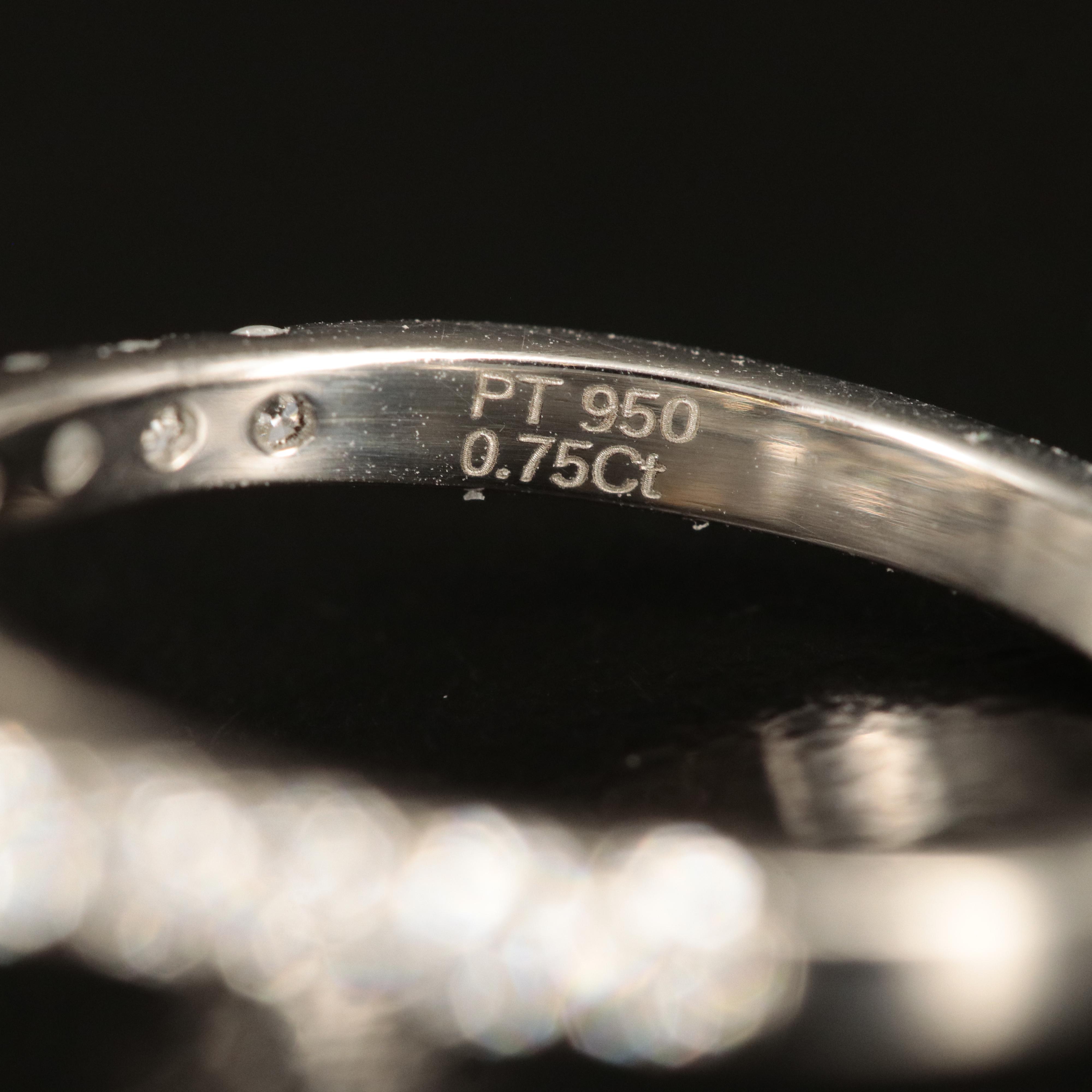 Platinum 3.10 CTW Lab Grown Diamond Halo Ring with IGI Report