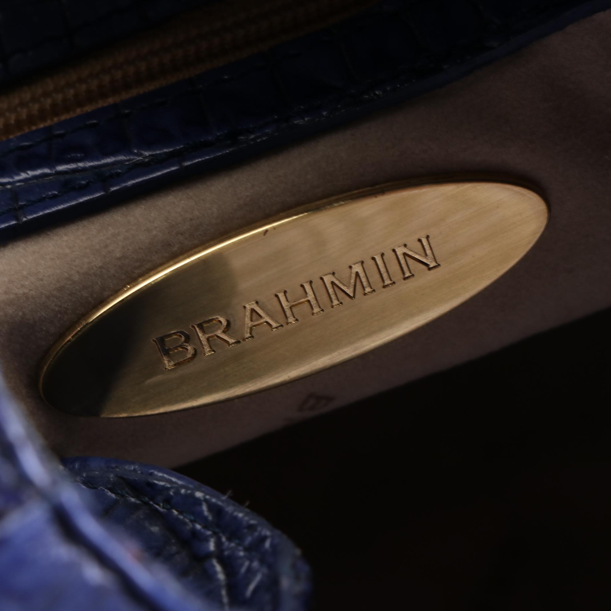 Brahmin Large Hobo Bag in Crocodile Embossed Leather