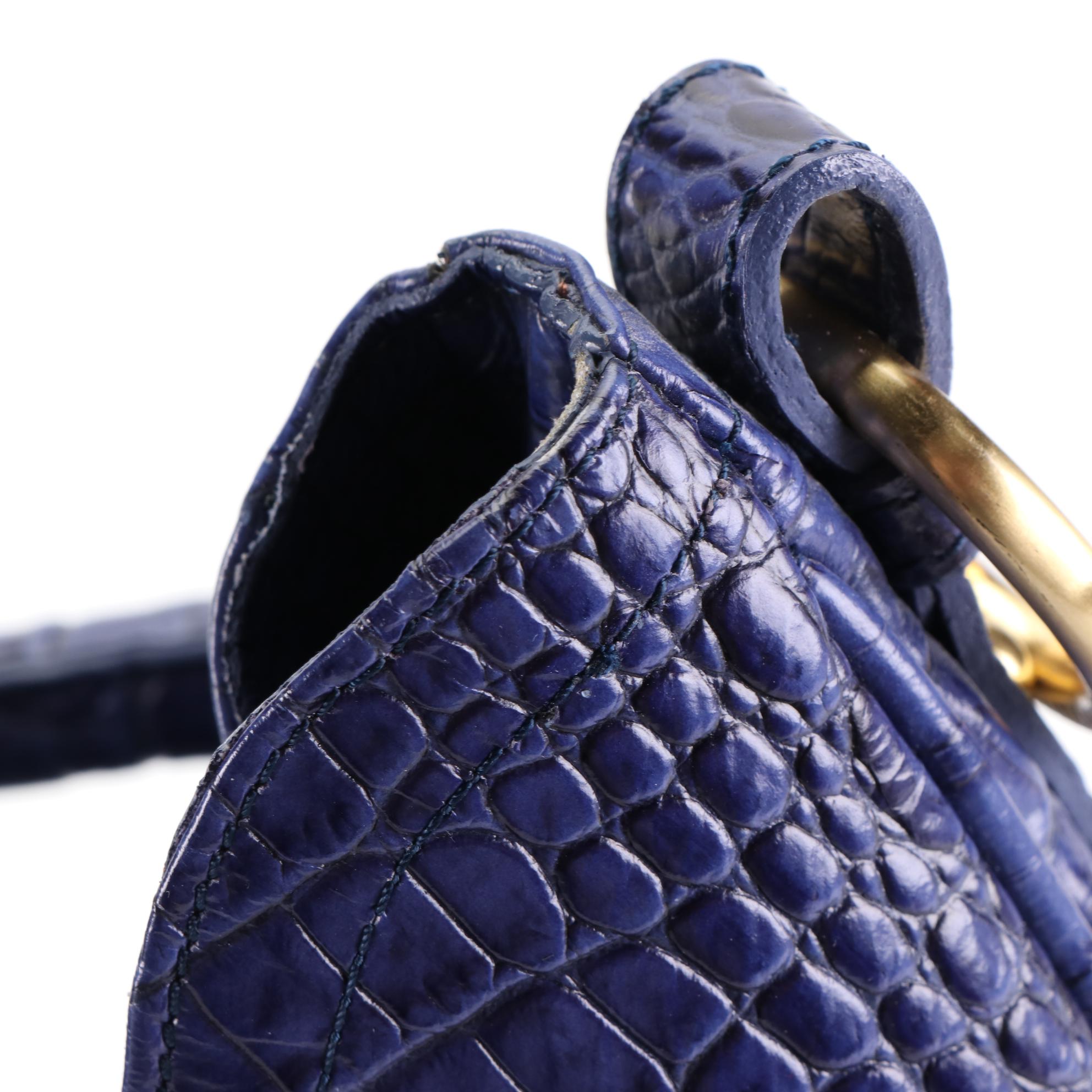 Brahmin Large Hobo Bag in Crocodile Embossed Leather