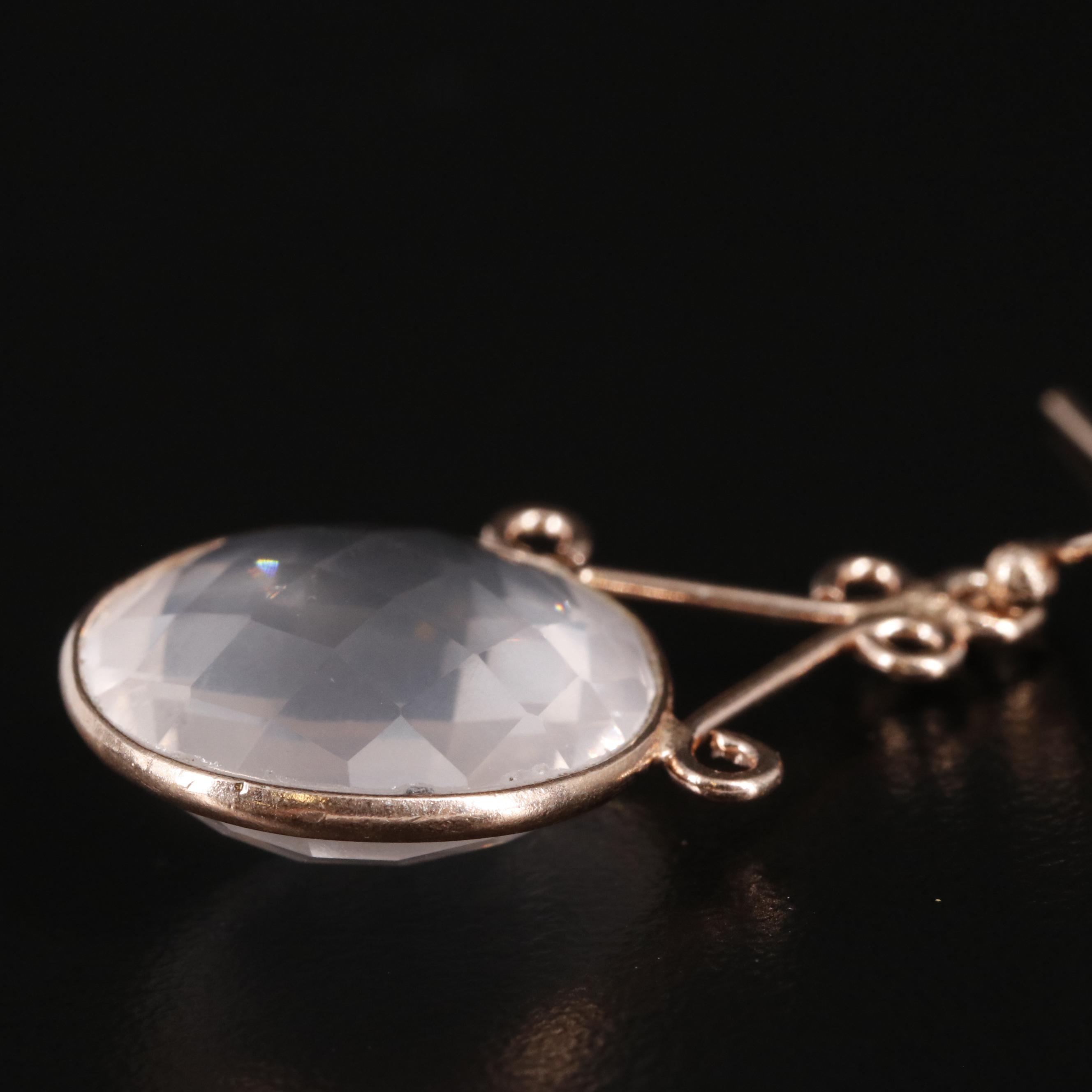 Rose Quartz Dangle Earrings