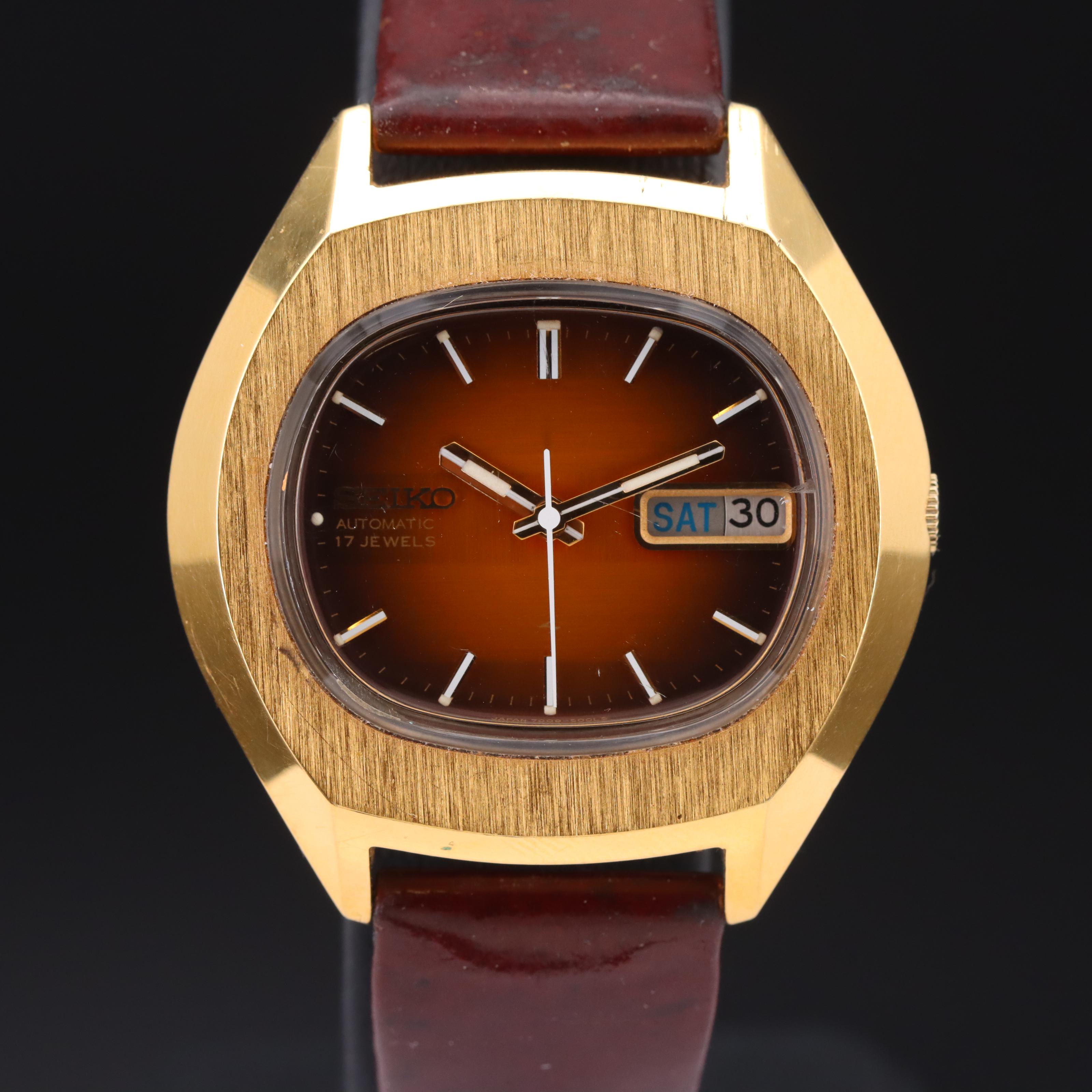 1970s Seiko "TV Dial" Automatic Day-Date Watch