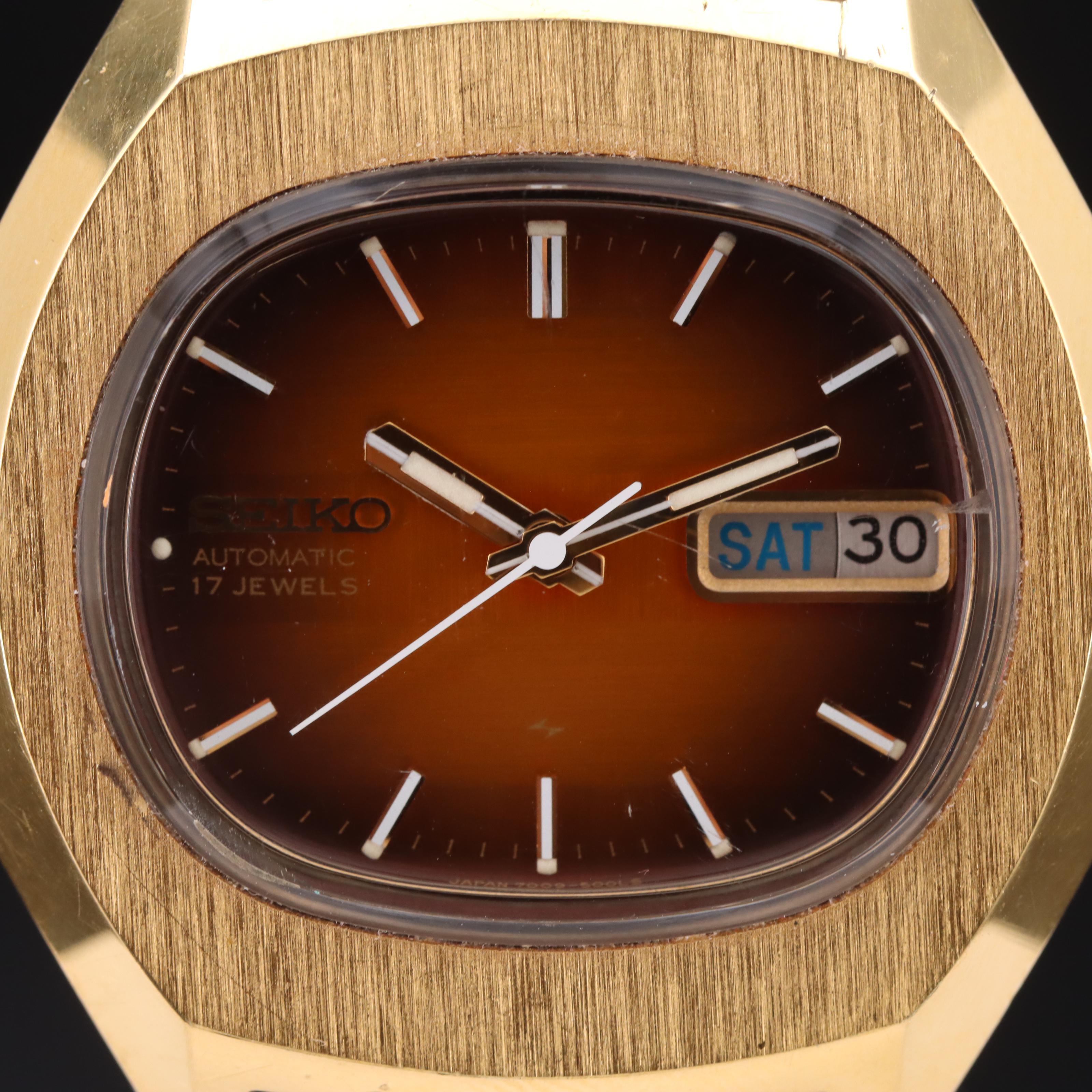 1970s Seiko "TV Dial" Automatic Day-Date Watch