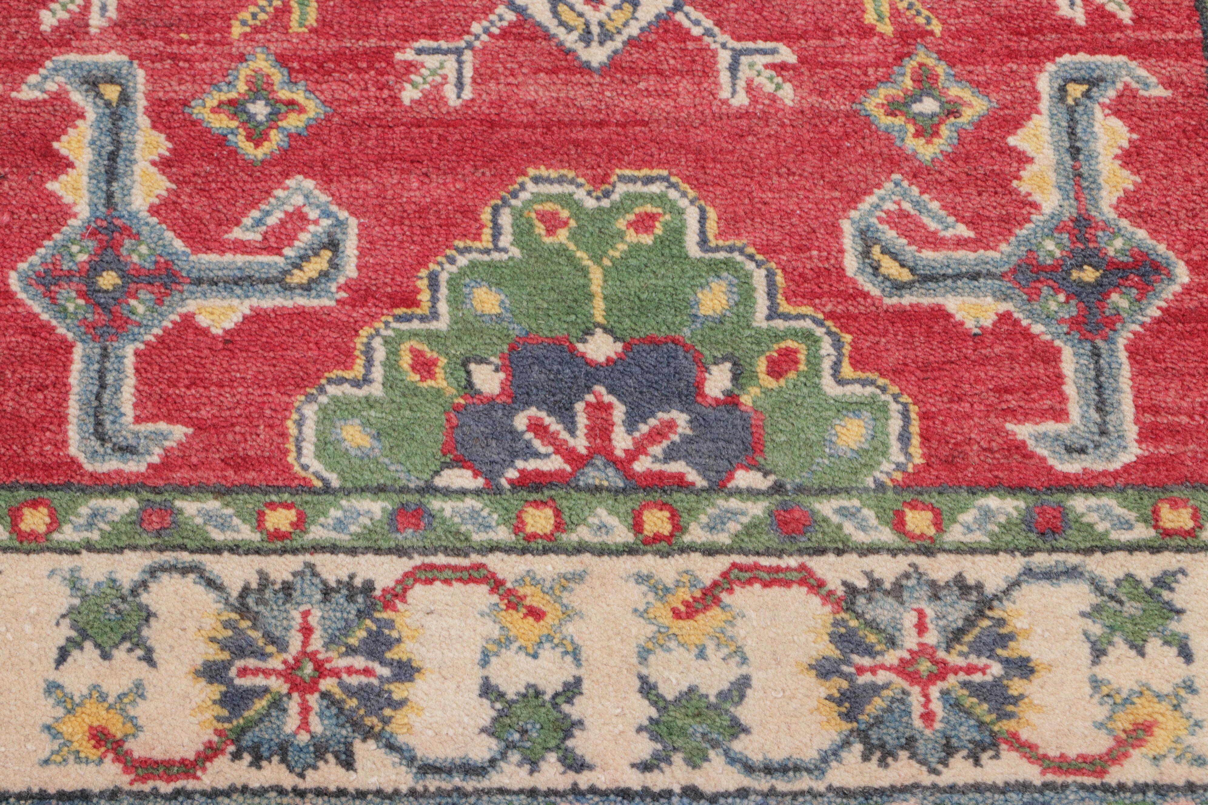 2'8 x 3'10 Hand-Knotted Pakistani Kazak Accent Rug