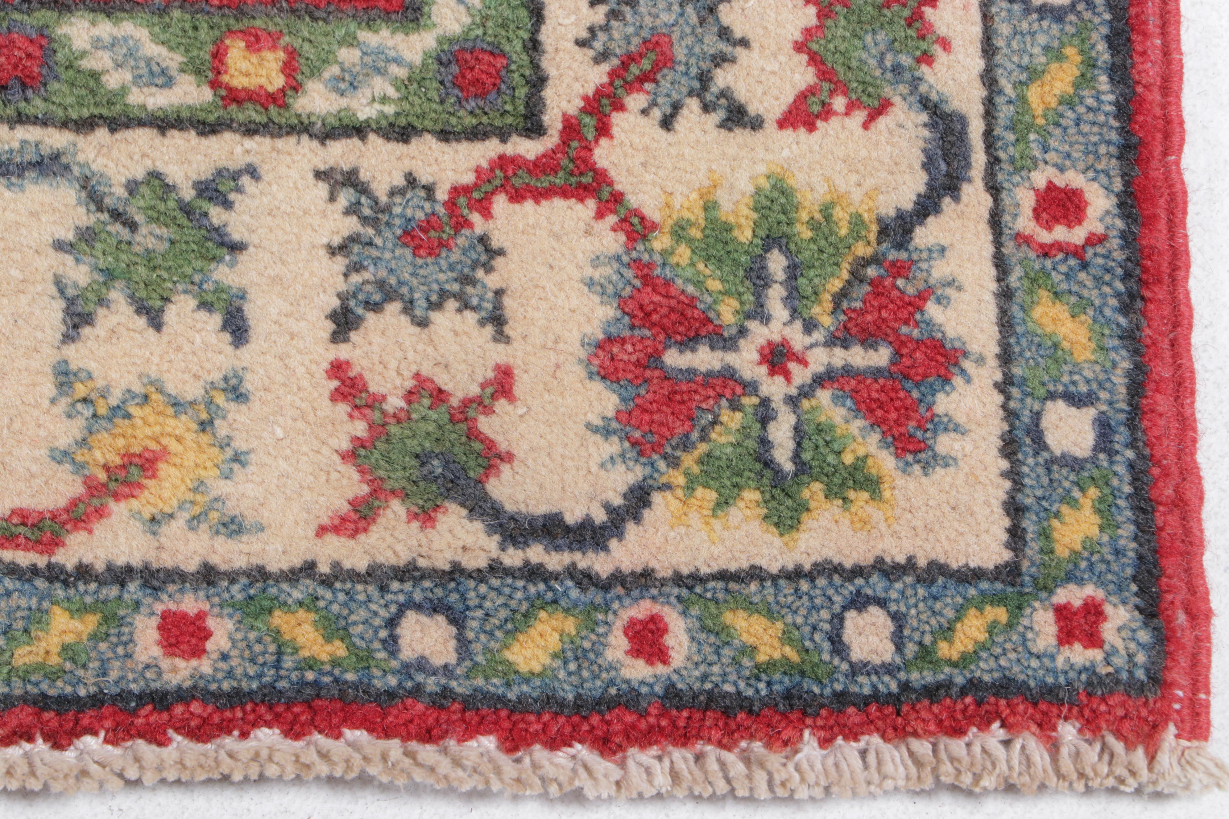 2'8 x 3'10 Hand-Knotted Pakistani Kazak Accent Rug