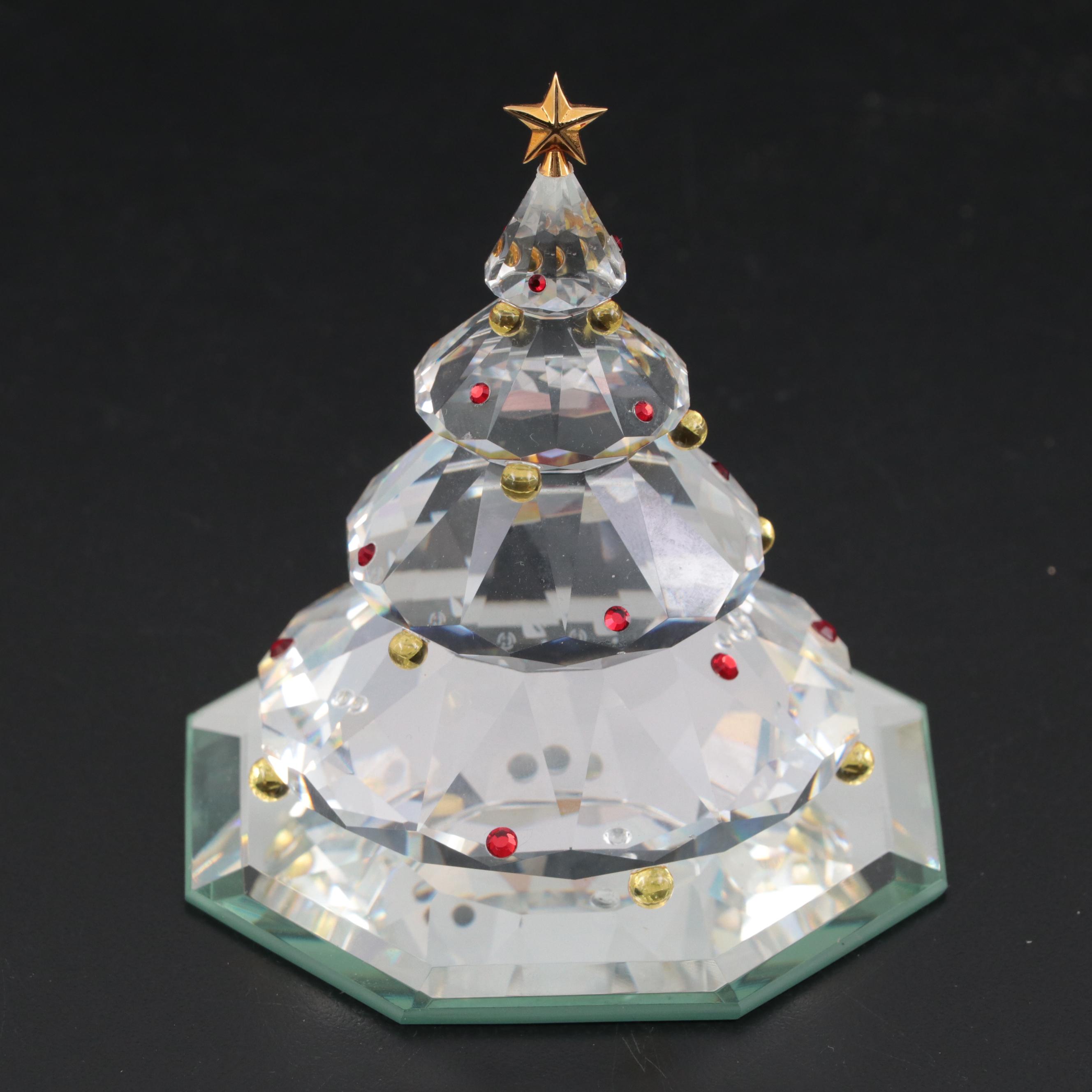 Swarovski Crystal Christmas Tree and Crystal Boxes and Gift Tags