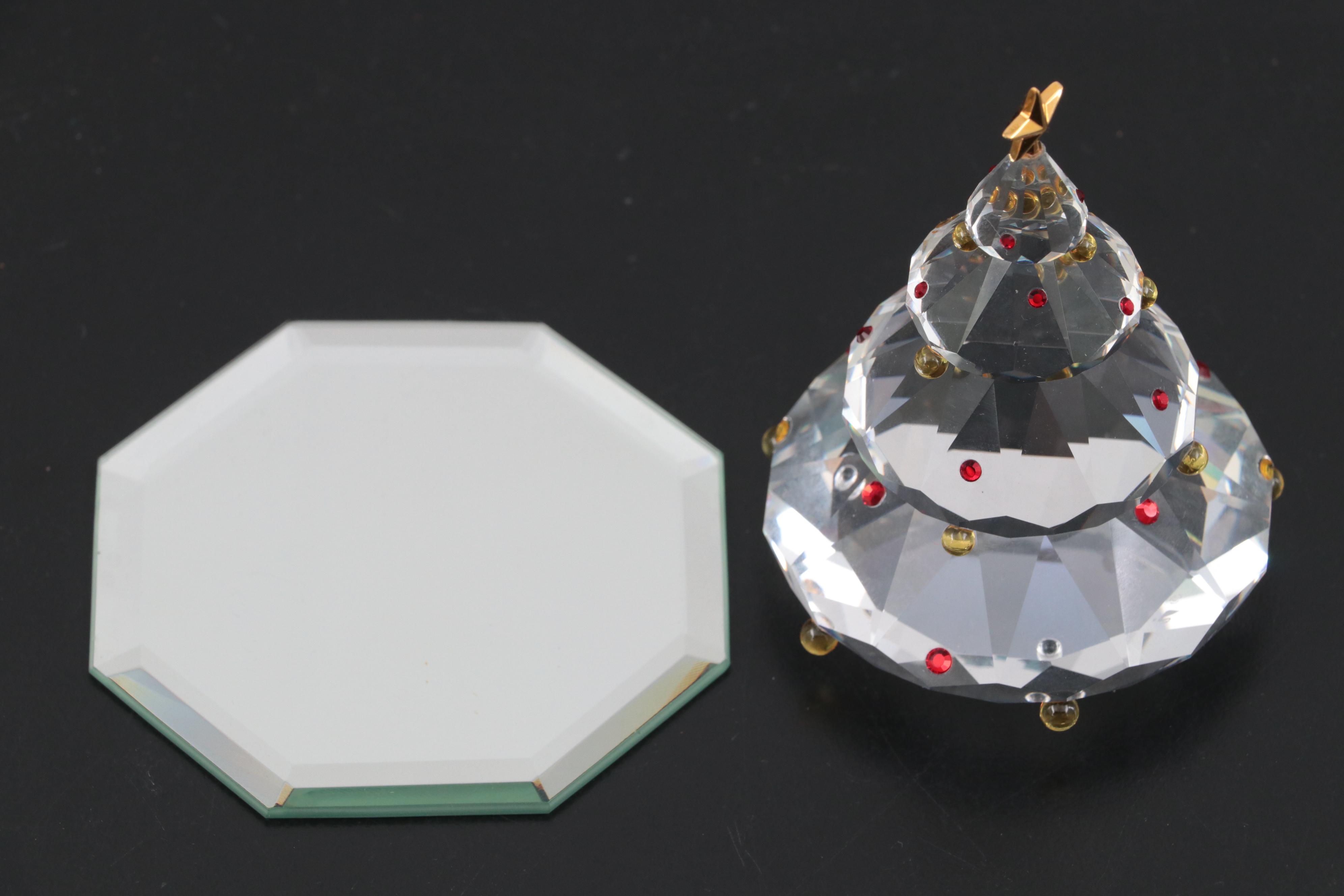 Swarovski Crystal Christmas Tree and Crystal Boxes and Gift Tags