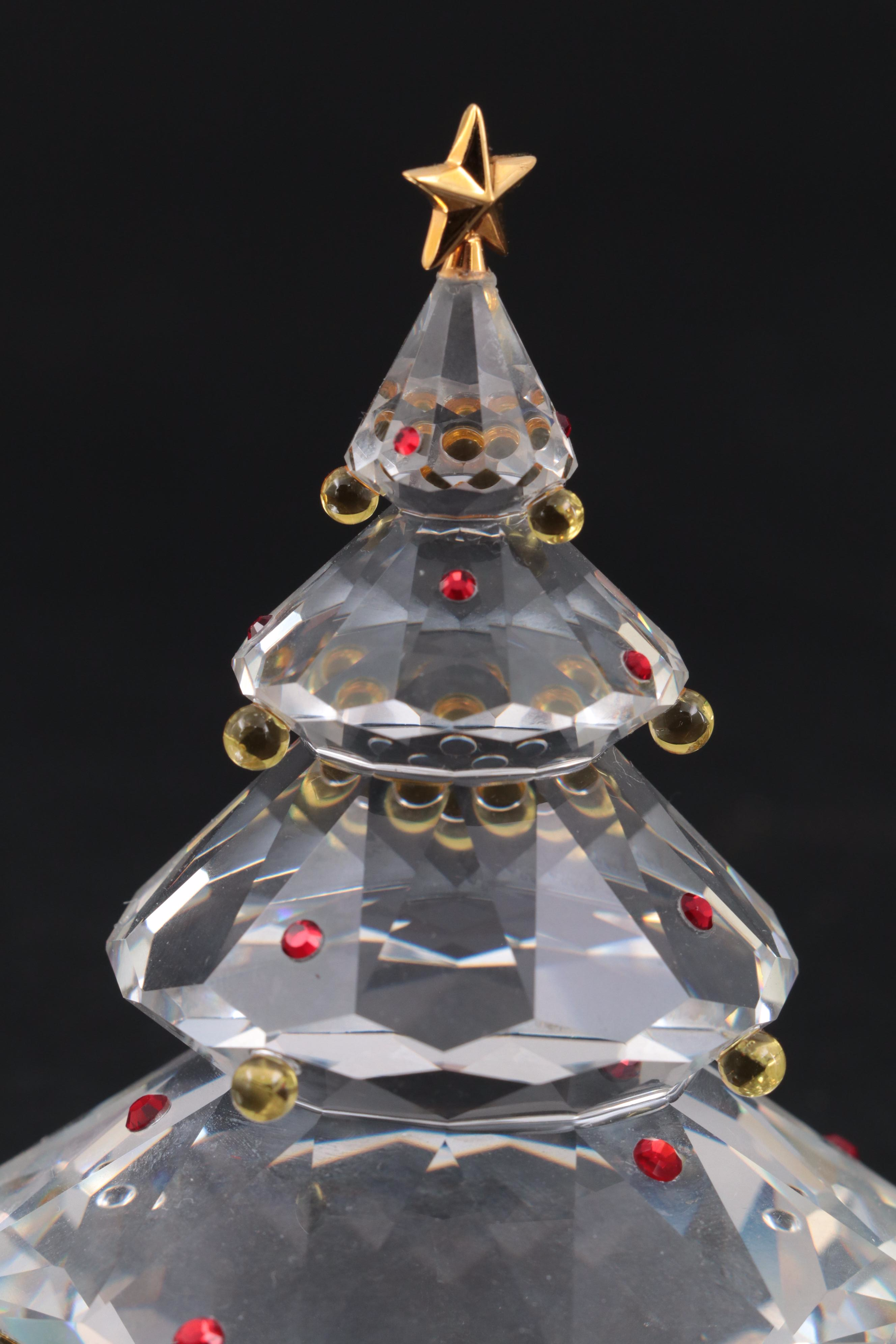 Swarovski Crystal Christmas Tree and Crystal Boxes and Gift Tags