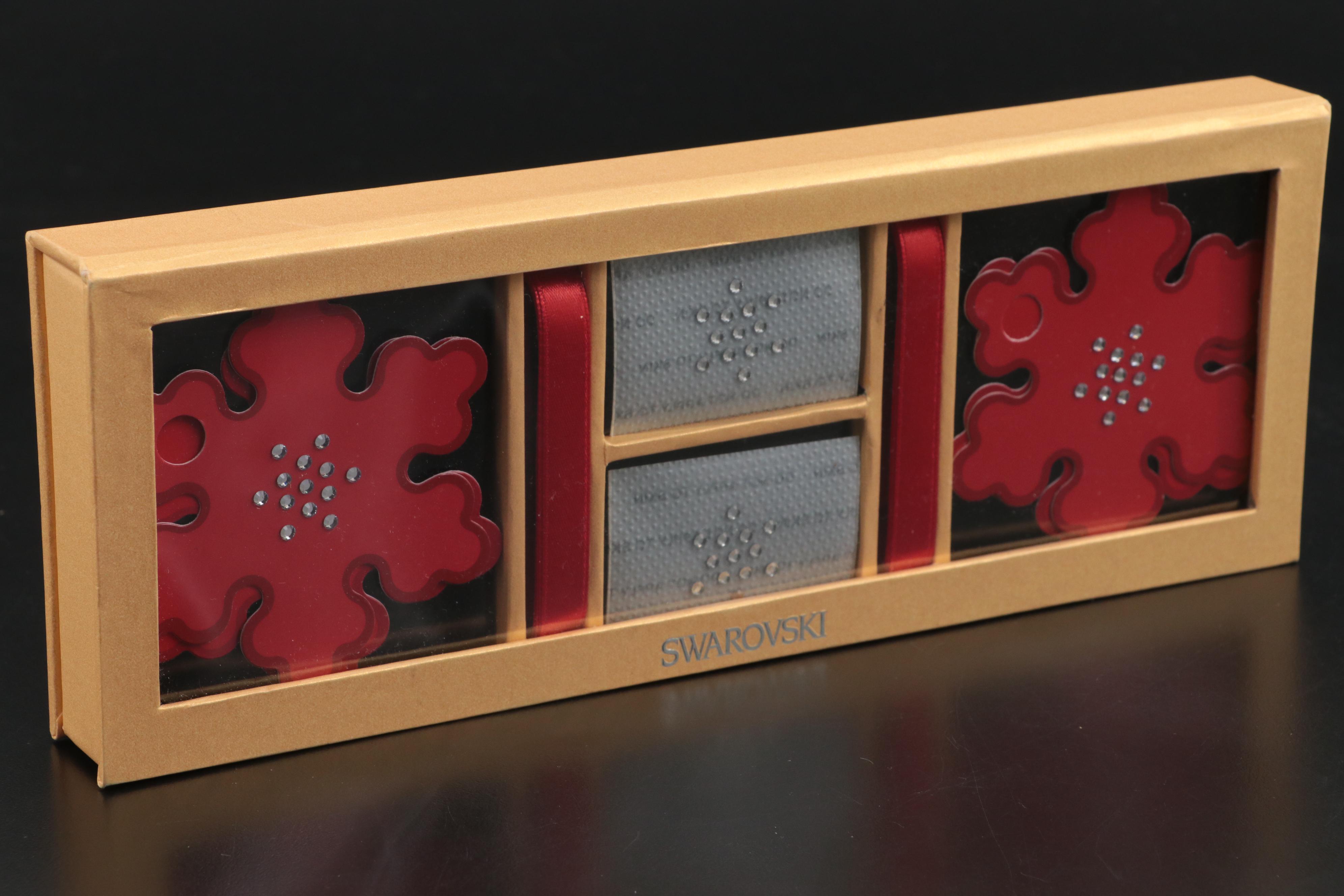 Swarovski Crystal Christmas Tree and Crystal Boxes and Gift Tags