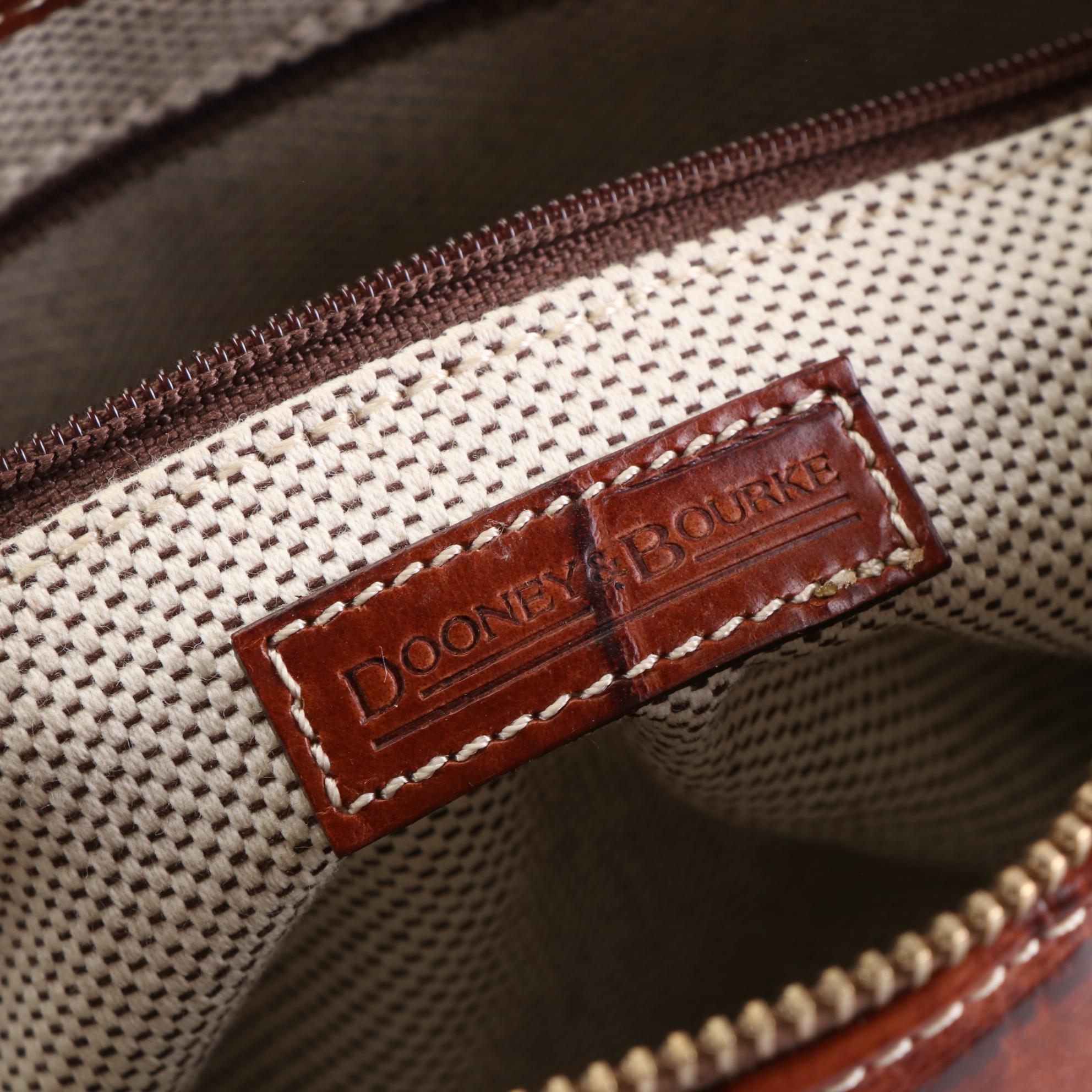 Dooney & Bourke Shoulder Bags in Black and Brown Croc-Effect Leather