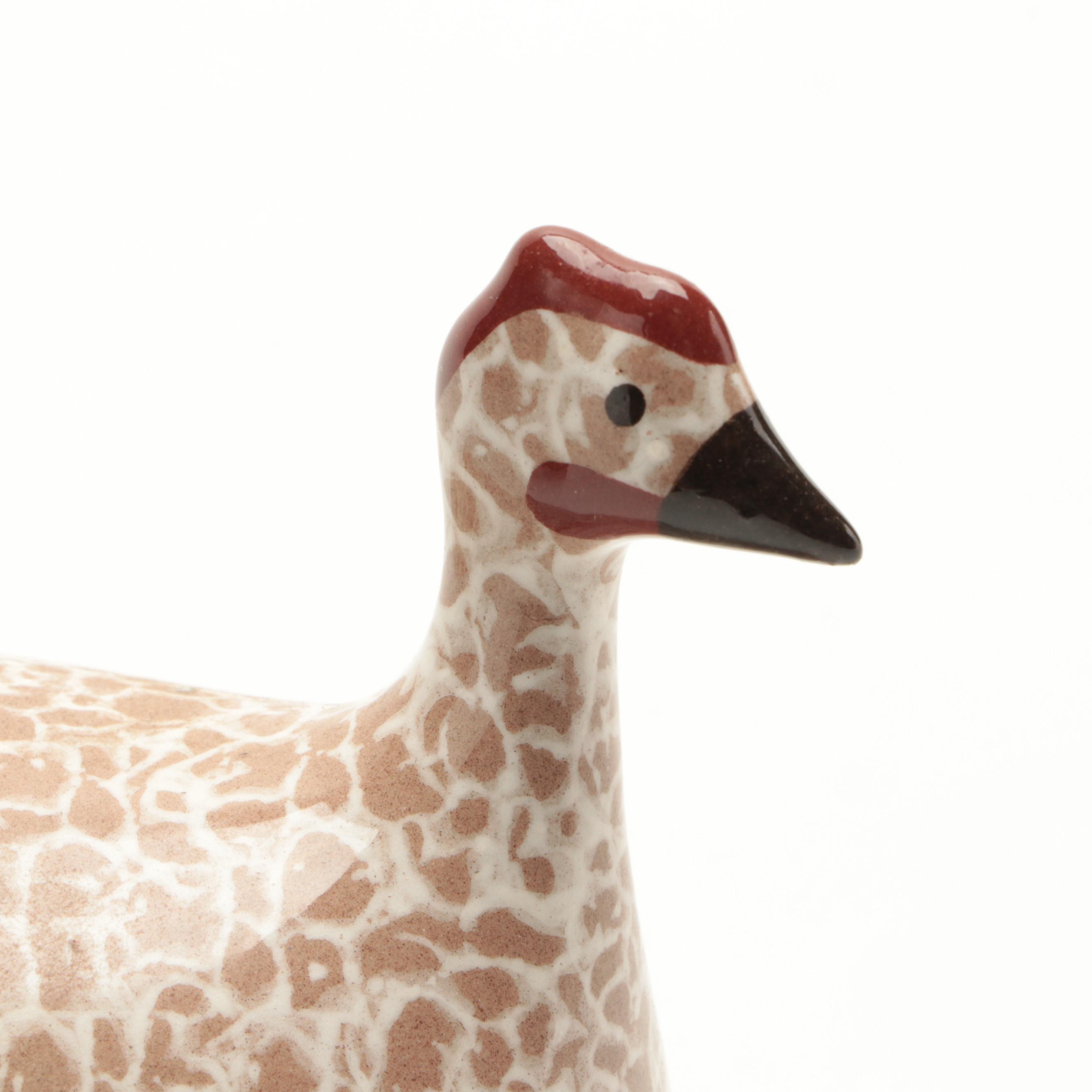 La Pintade Caillard Ceramic Guinea Hen Figurine