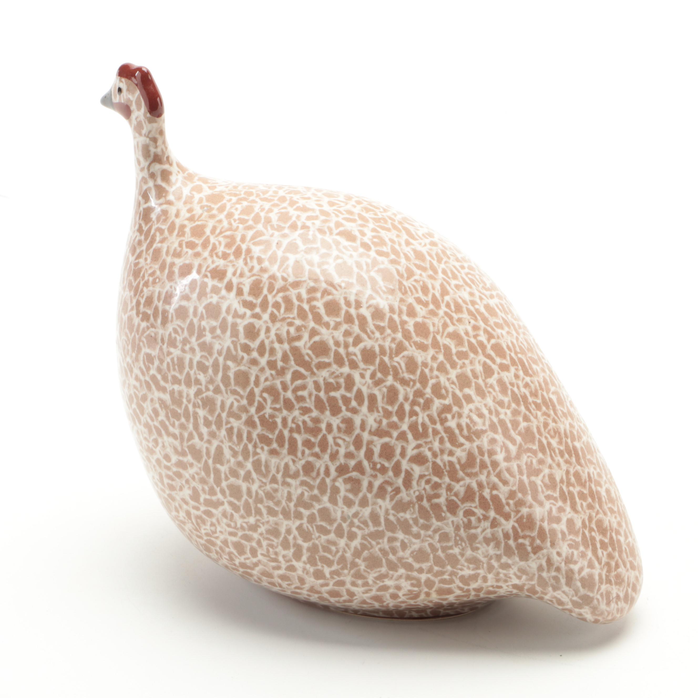 La Pintade Caillard Ceramic Guinea Hen Figurine