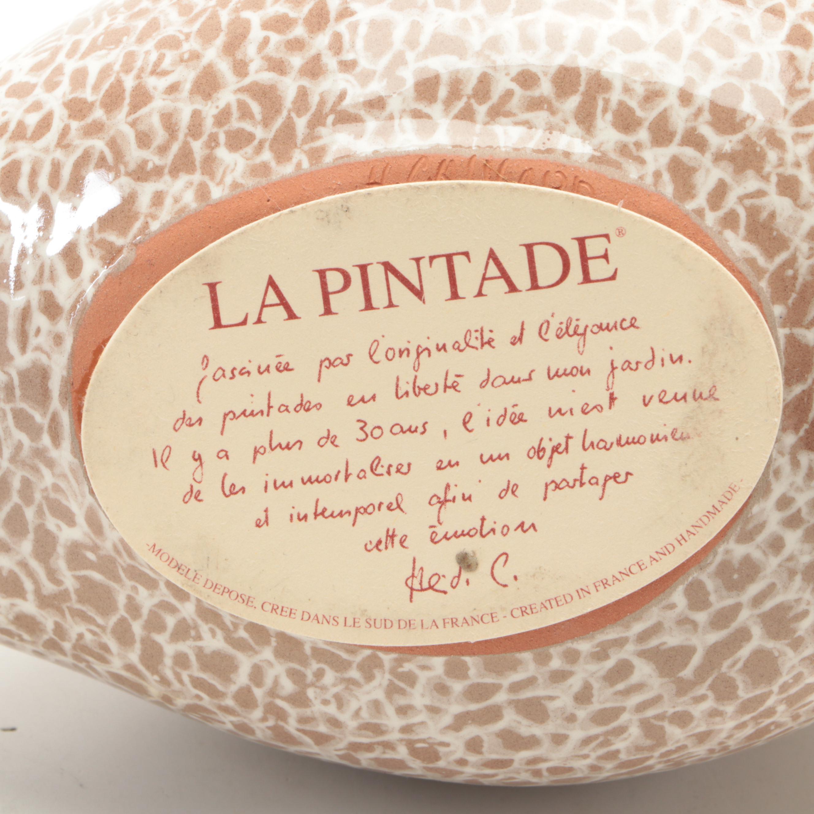 La Pintade Caillard Ceramic Guinea Hen Figurine