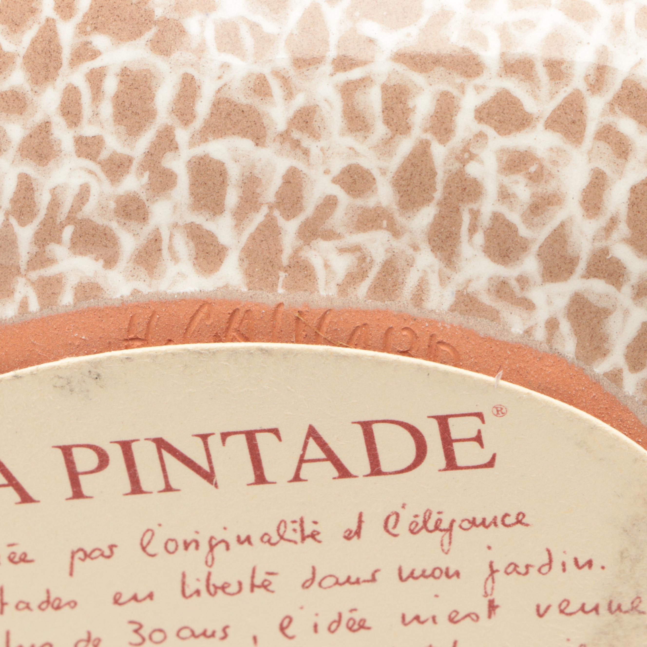 La Pintade Caillard Ceramic Guinea Hen Figurine