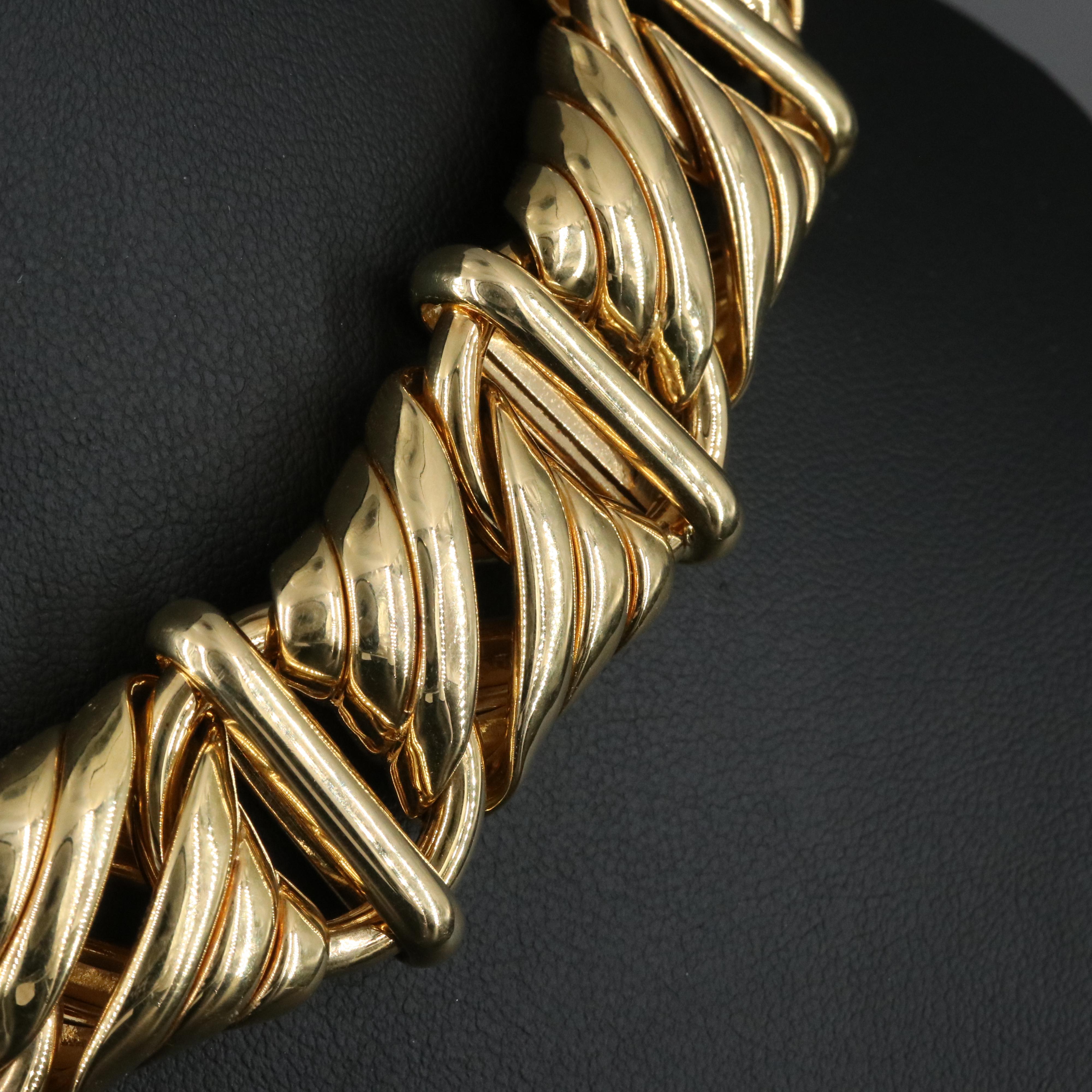 Abel & Zimmerman 18K Fancy Link Necklace