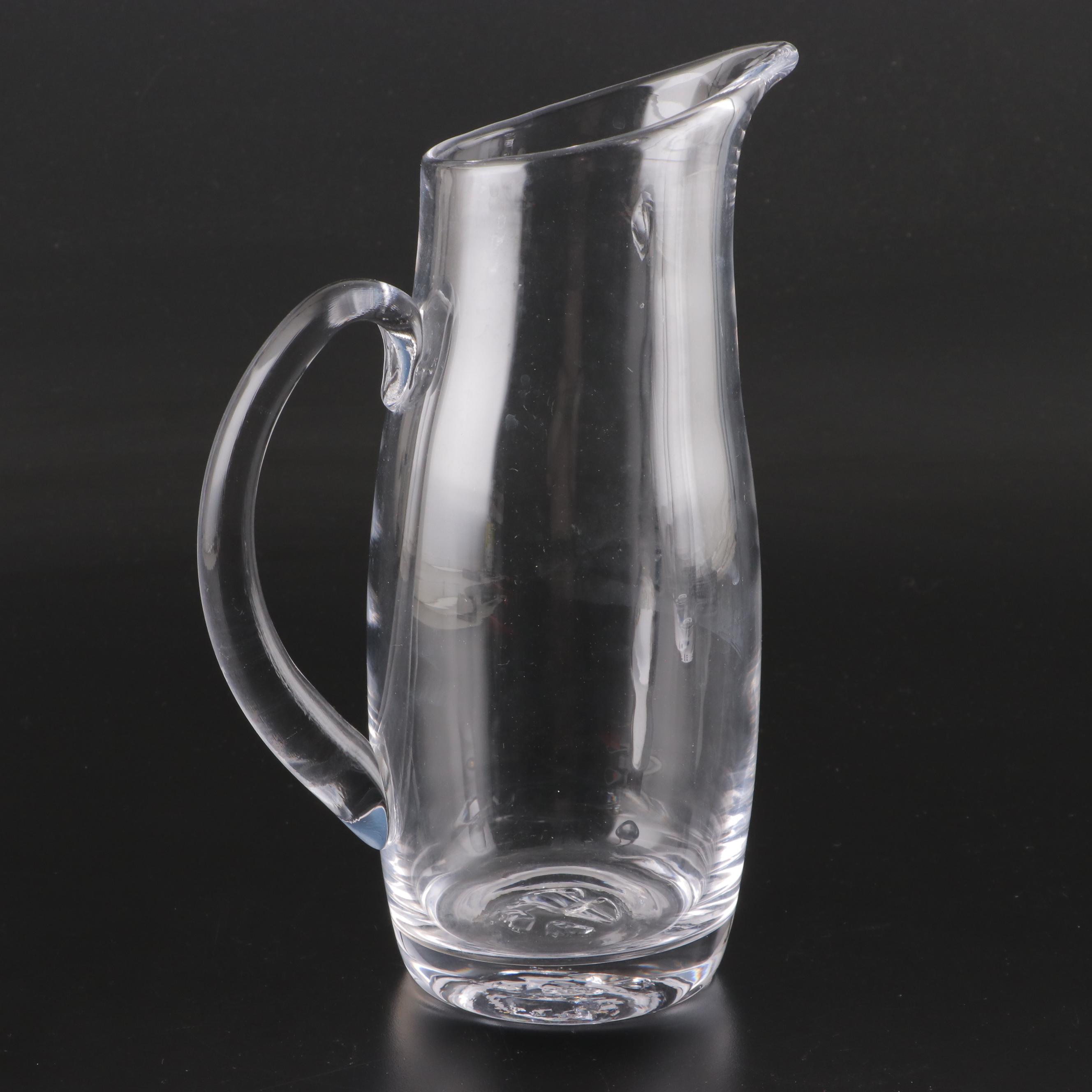 Simon Pearce Glass Vase and Pitcher