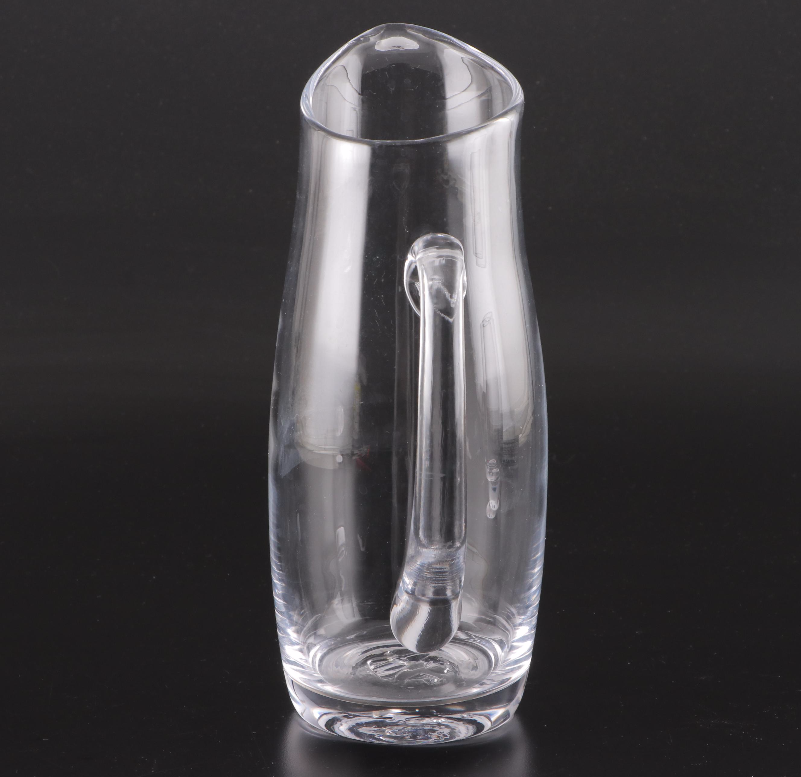 Simon Pearce Glass Vase and Pitcher