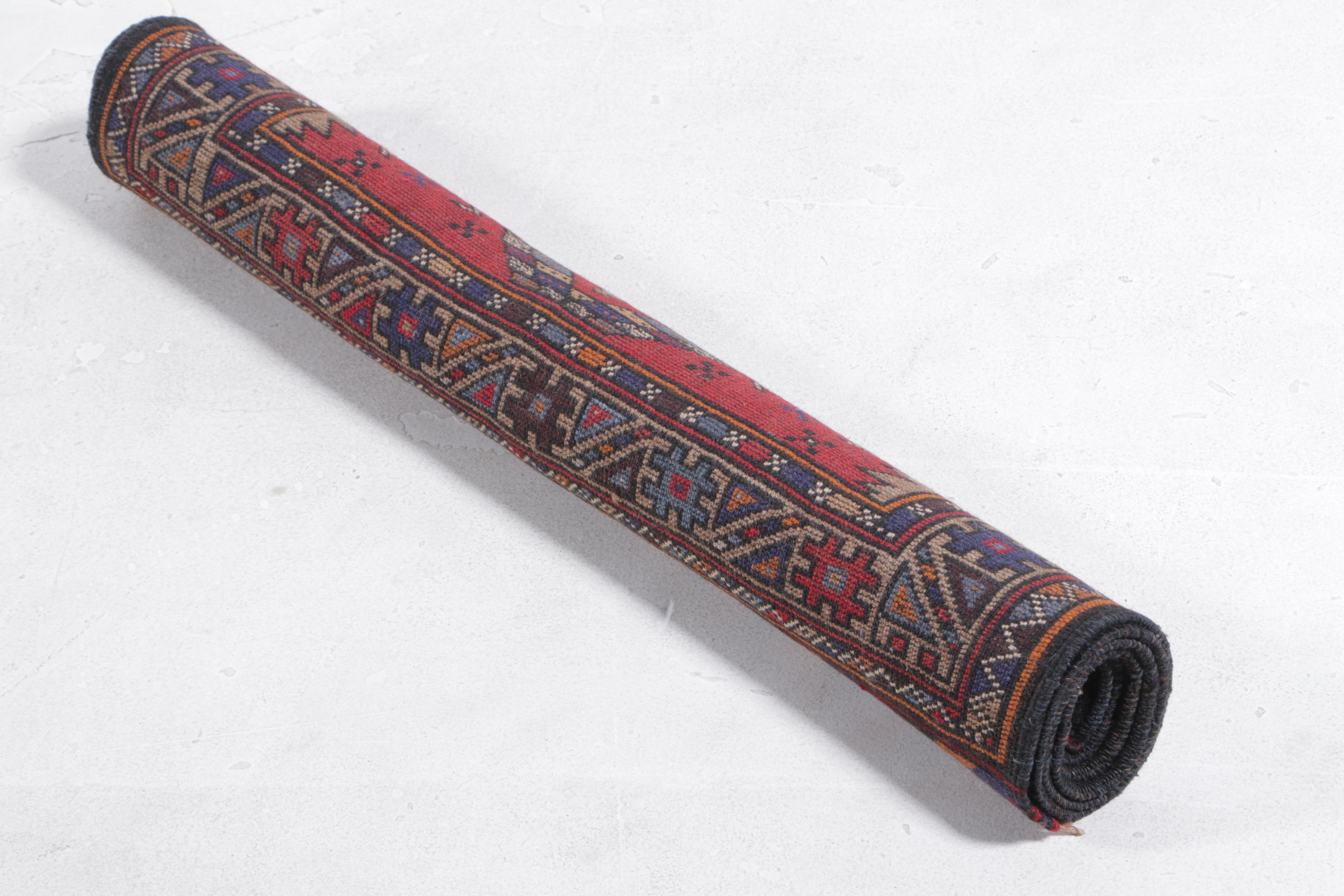 2'9 x 4'5 Hand-Knotted Afghan Baluch Prayer Rug