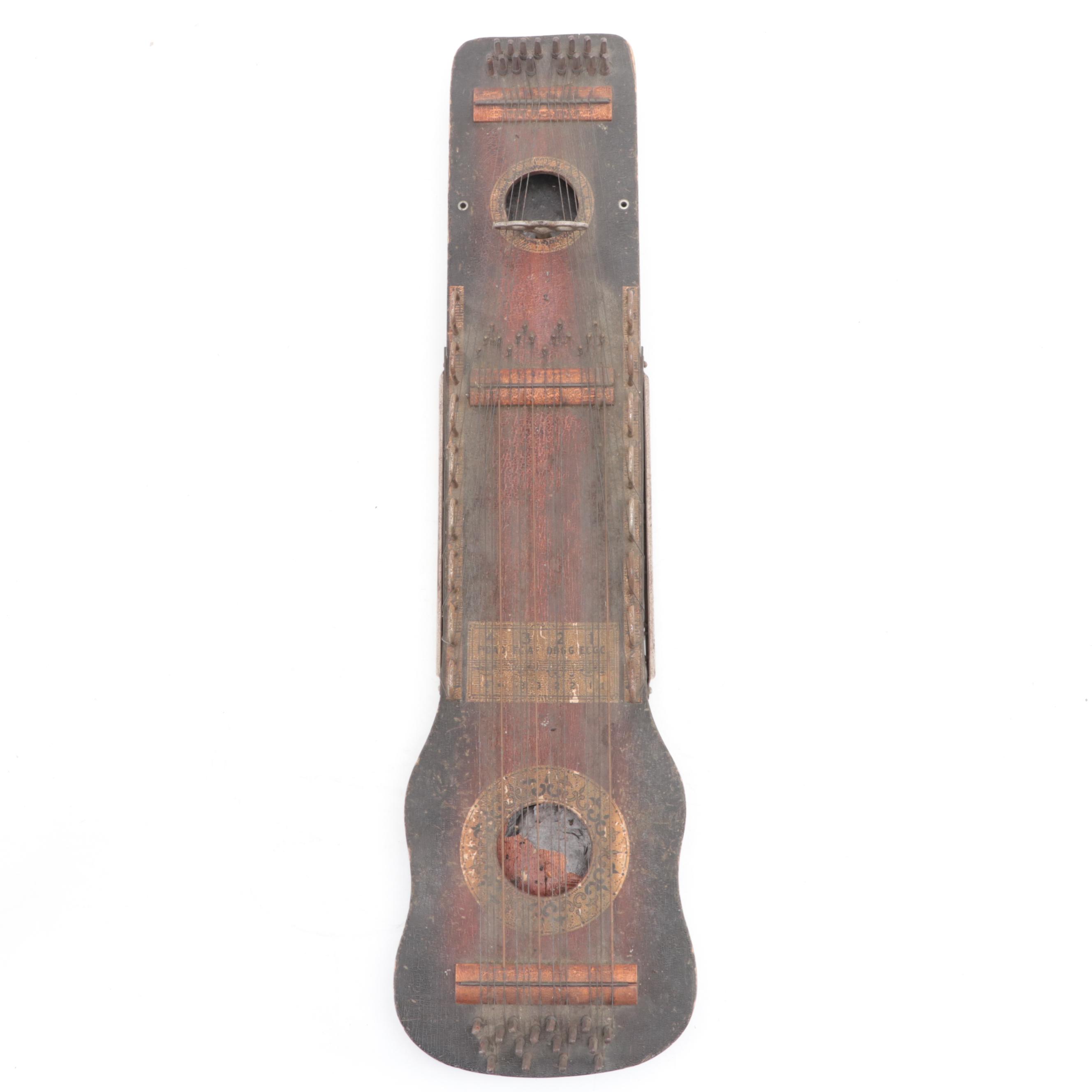 15-String Wood Ukelin, Late 19th/Early 20th Century